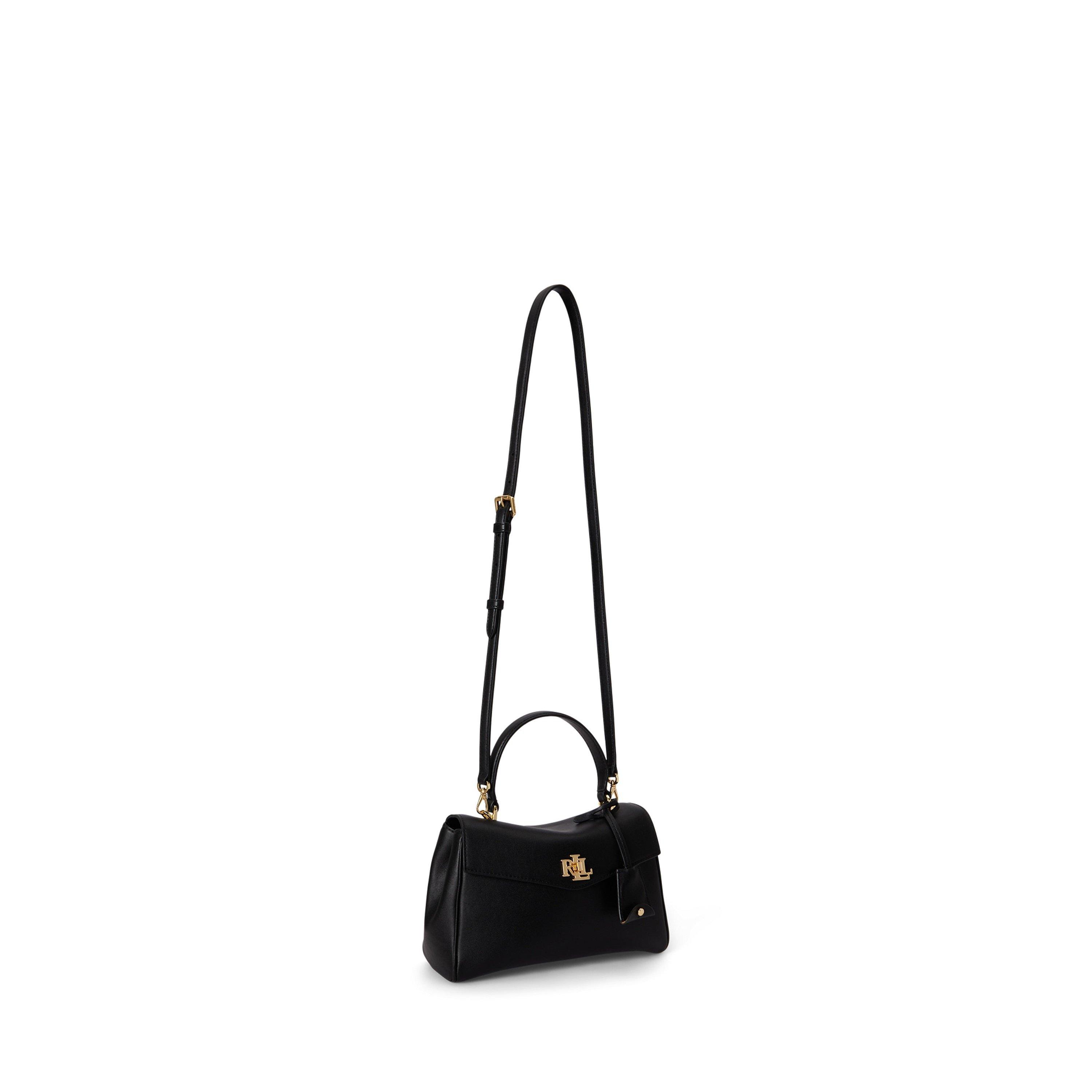 BLACK - Lauren by Ralph Lauren - Women's Farrah Small Leather Satchel - 2