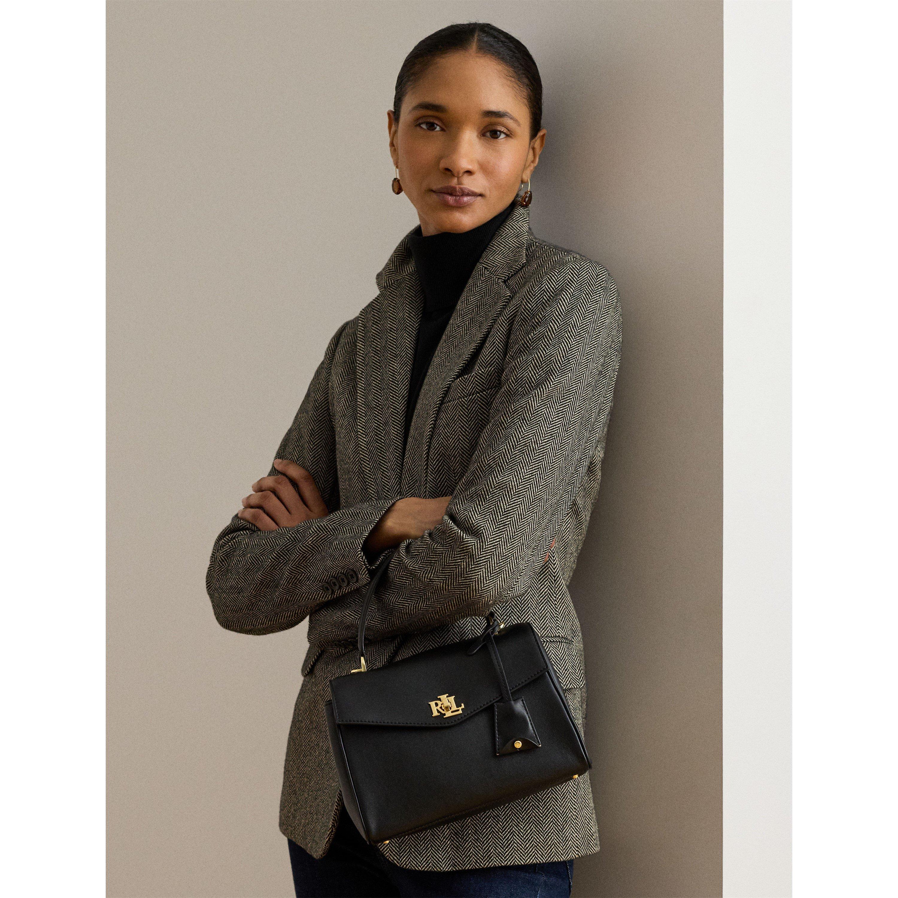 BLACK - Lauren by Ralph Lauren - Women's Farrah Small Leather Satchel - 3