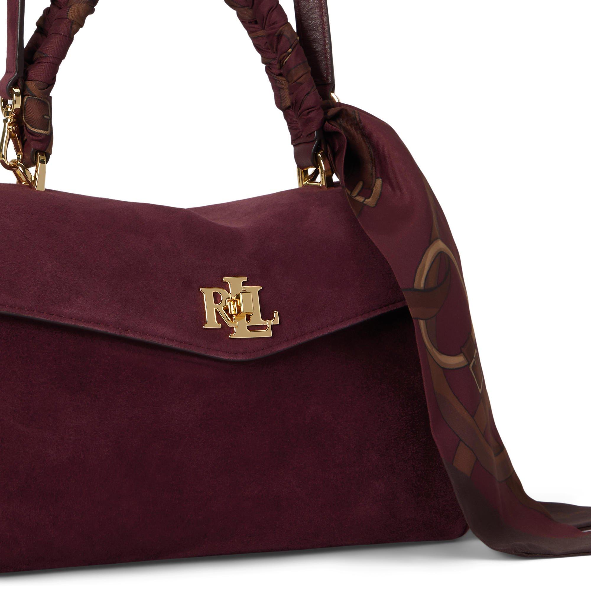 DK GRNT - Lauren by Ralph Lauren - Women's Farrah Small Leather Satchel - 3