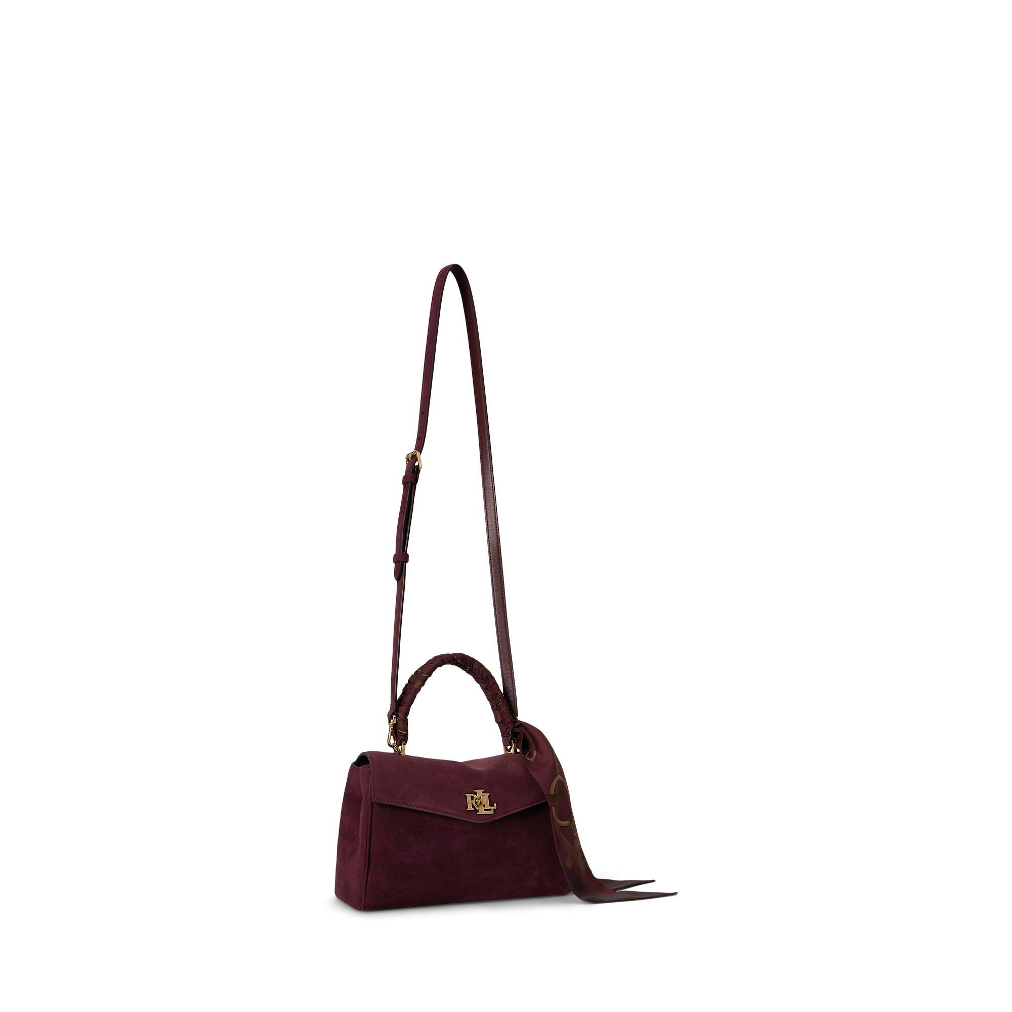 DK GRNT - Lauren by Ralph Lauren - Women's Farrah Small Leather Satchel - 4