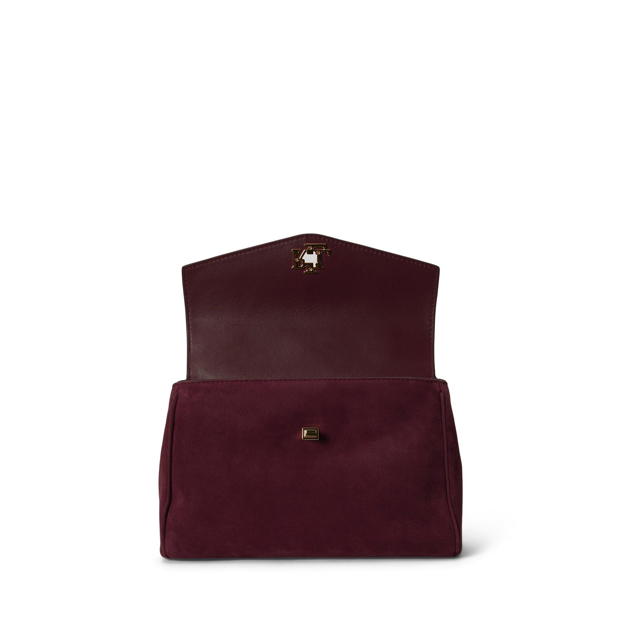 DK GRNT - Lauren by Ralph Lauren - Women's Farrah Small Leather Satchel - 5