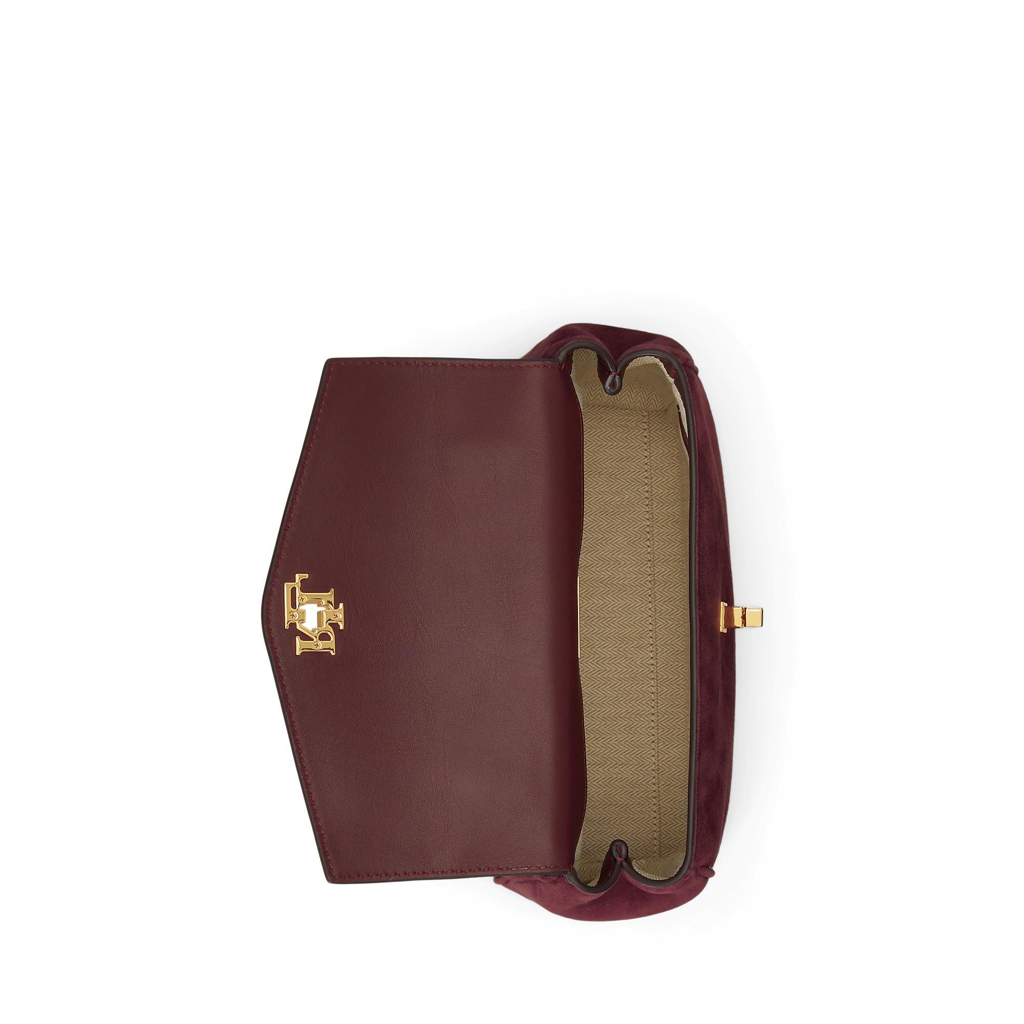 DK GRNT - Lauren by Ralph Lauren - Women's Farrah Small Leather Satchel - 6