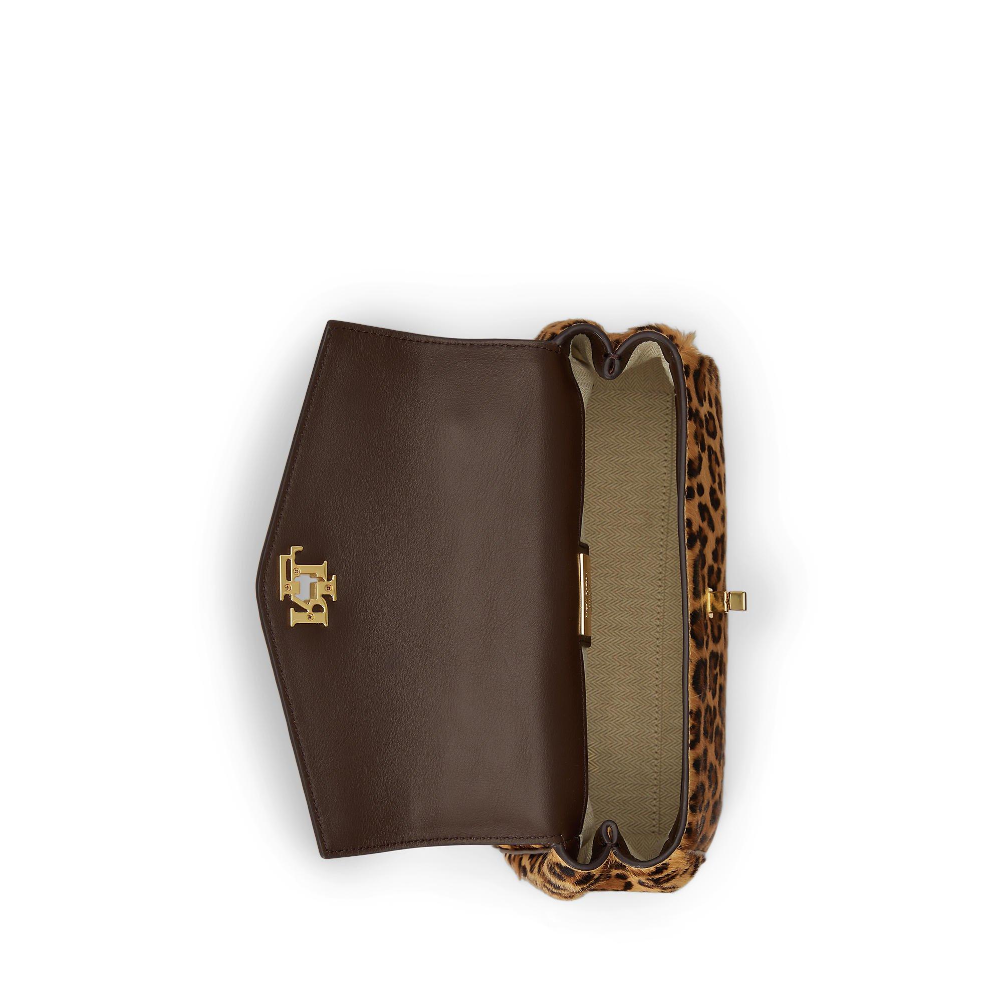 MODERN LEOPARD - Lauren by Ralph Lauren - Women's Farrah Small Leather Satchel - 6