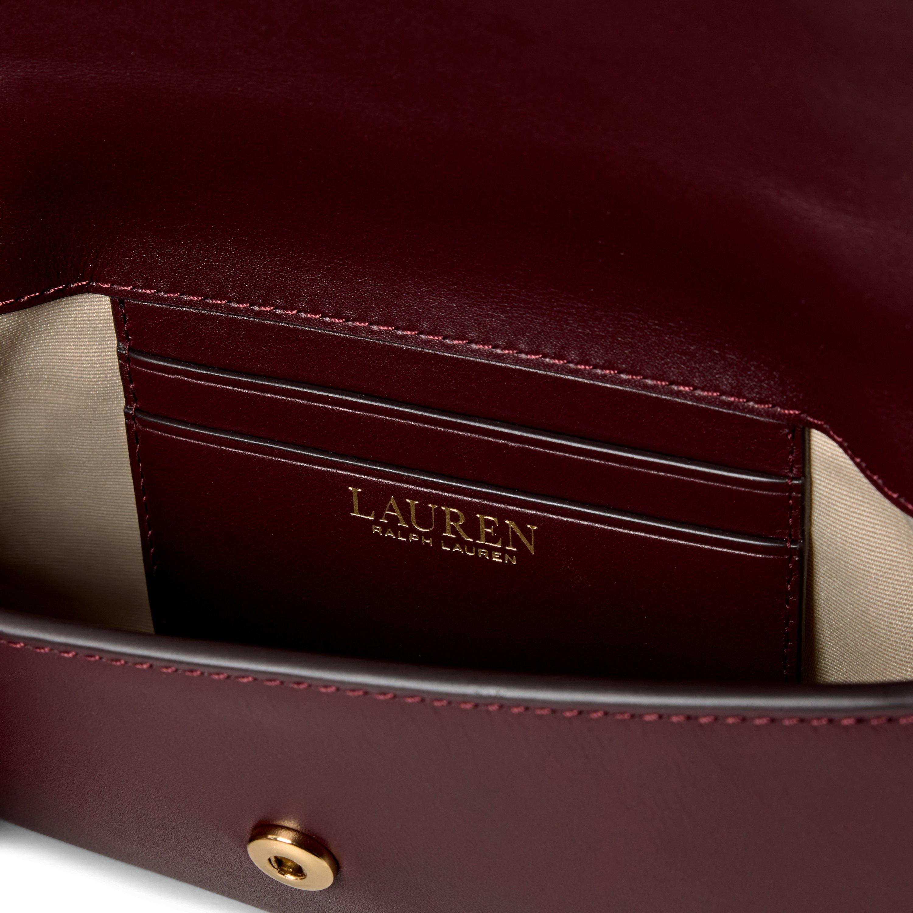DARK GARNET - Lauren by Ralph Lauren - Women's Mercury Large Leather Wallet on Chain - 4