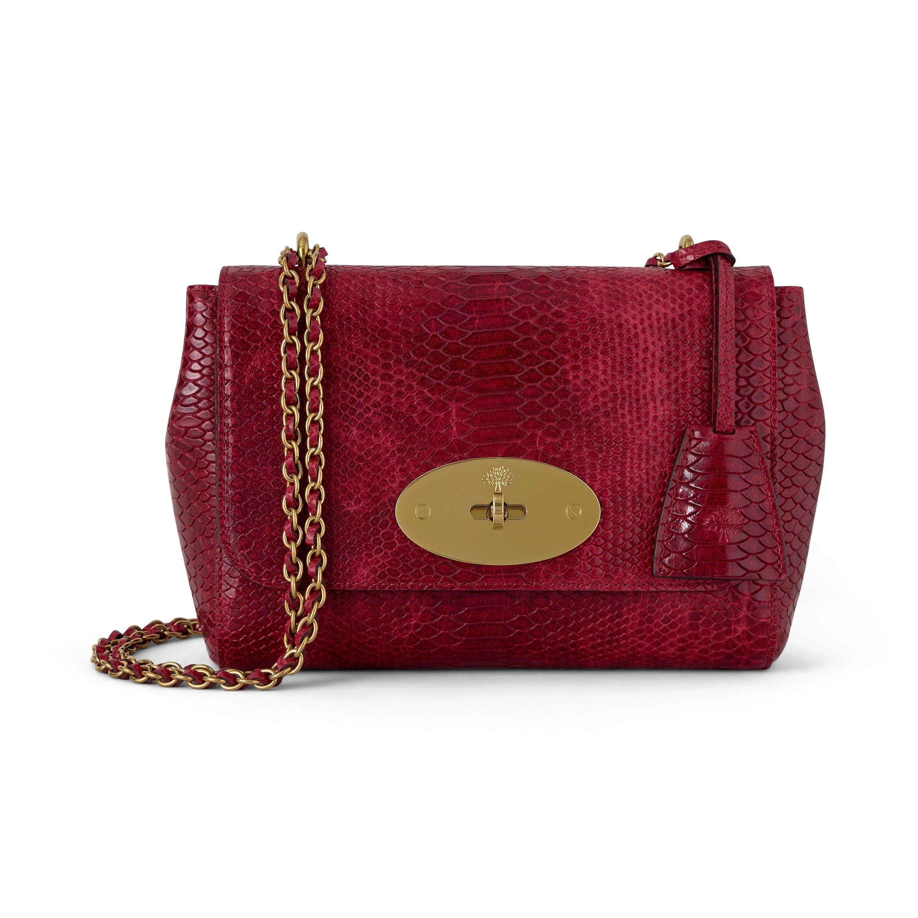 Apple Red - Mulberry - Women's Lily Leather Crossbody Bag - 1