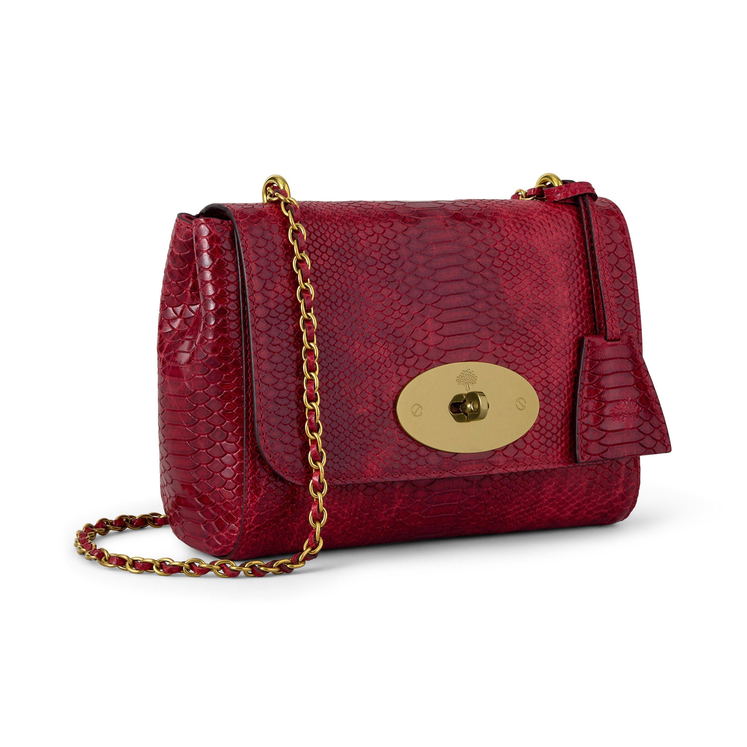 Apple Red - Mulberry - Women's Lily Leather Crossbody Bag - 3