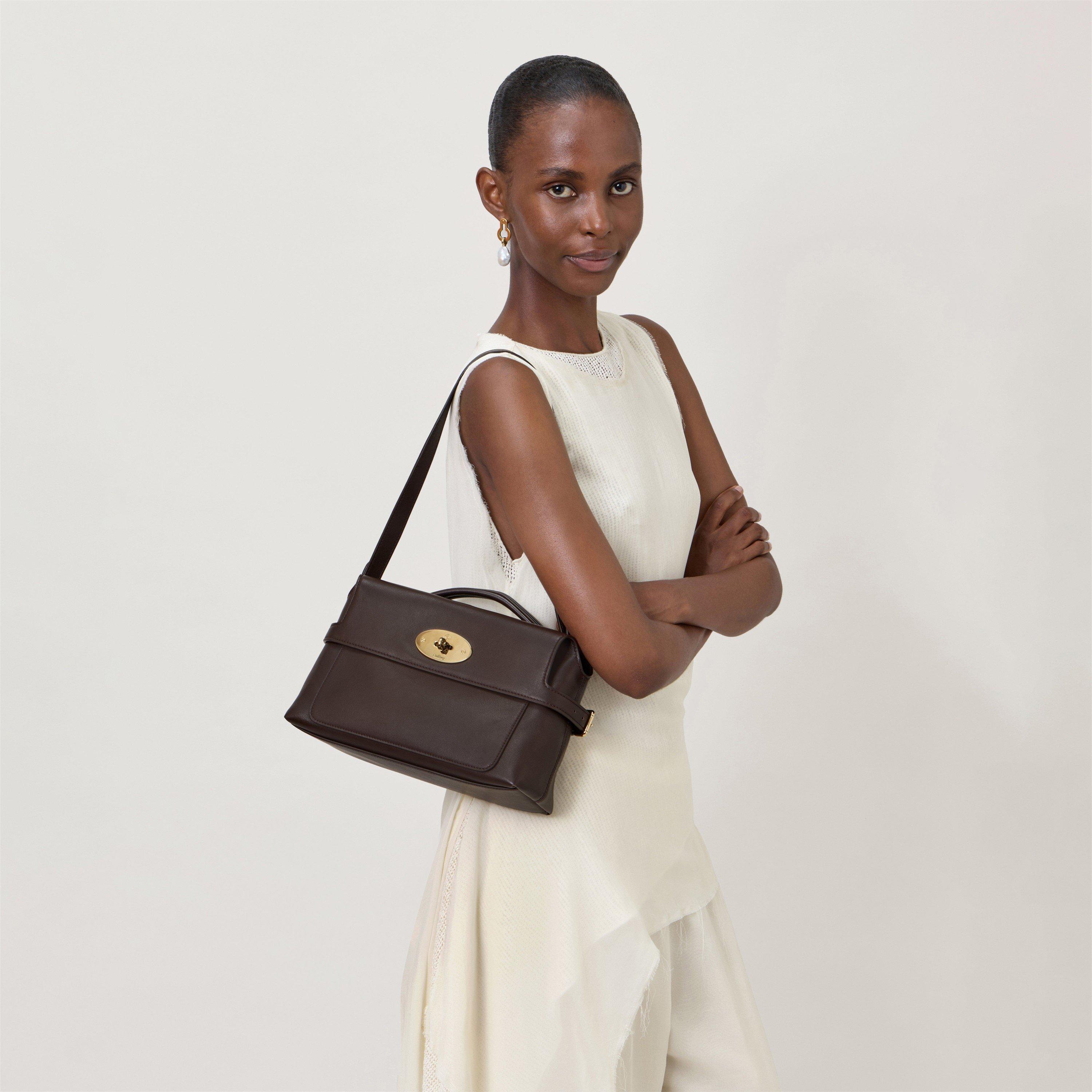 Ebony - Mulberry - Small Stevie Top Handle Supple Smooth Leather - 2