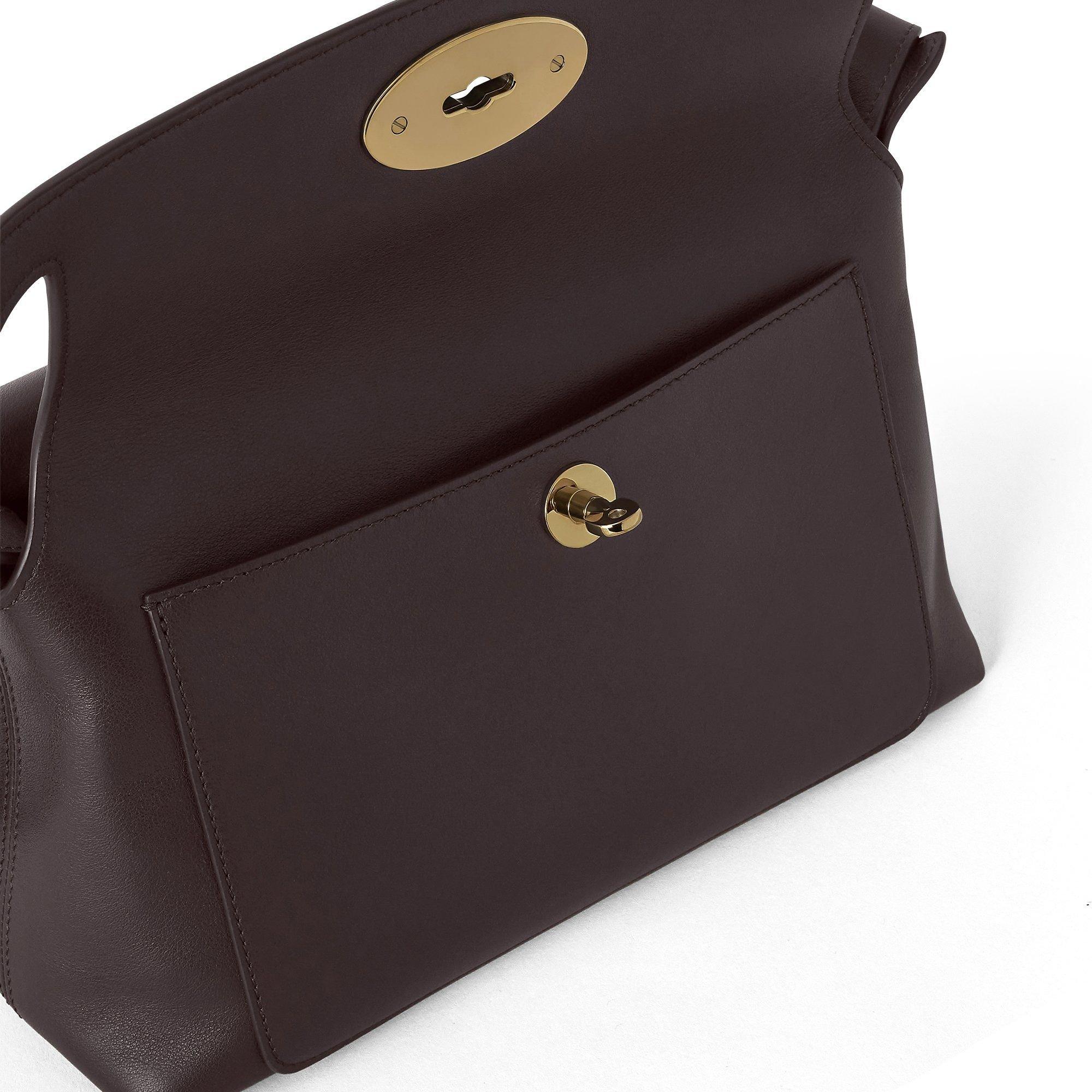 Ebony - Mulberry - Small Stevie Top Handle Supple Smooth Leather - 5