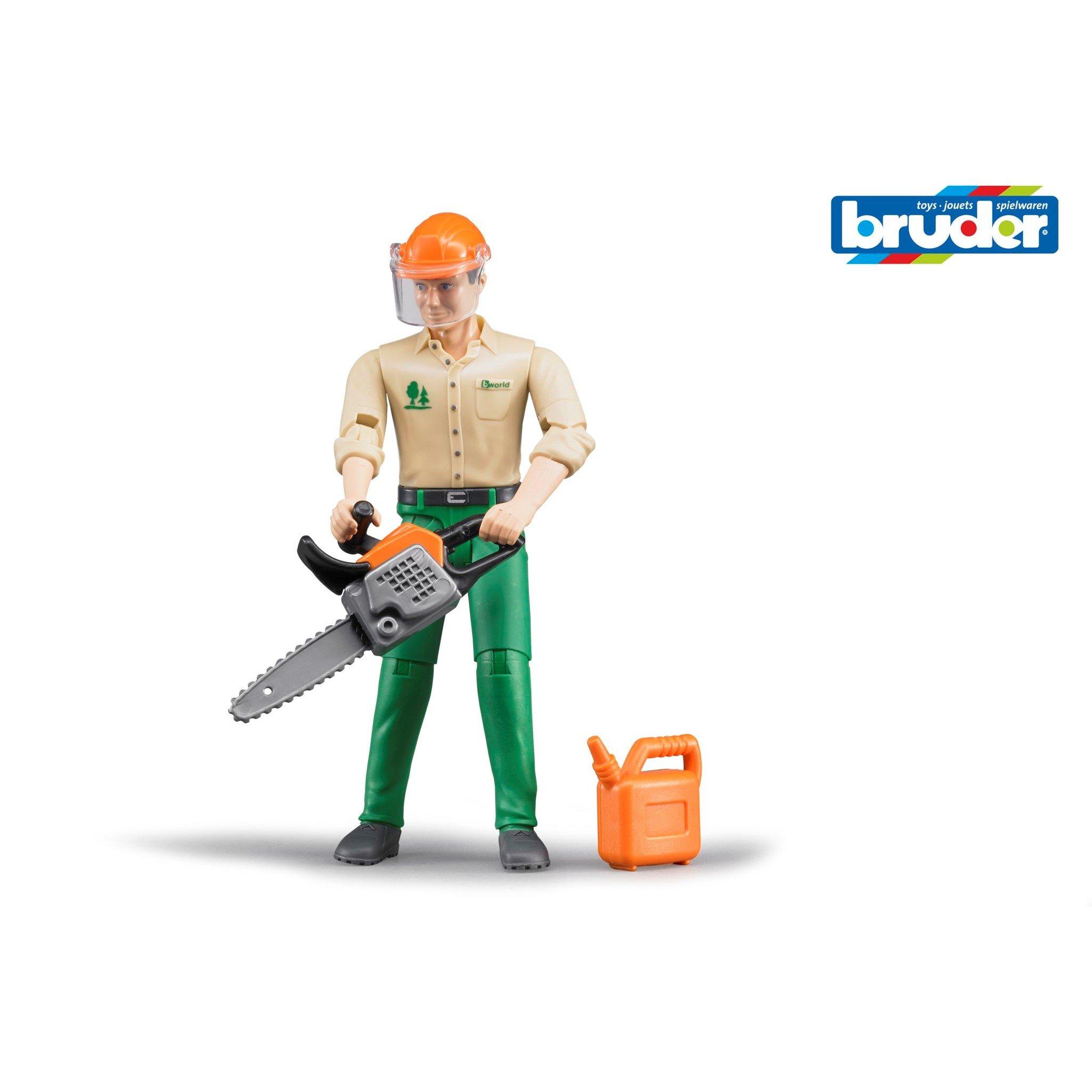 Multi - Bruder - Bruder 1:16 bworld Forestry worker with accessorie - 1