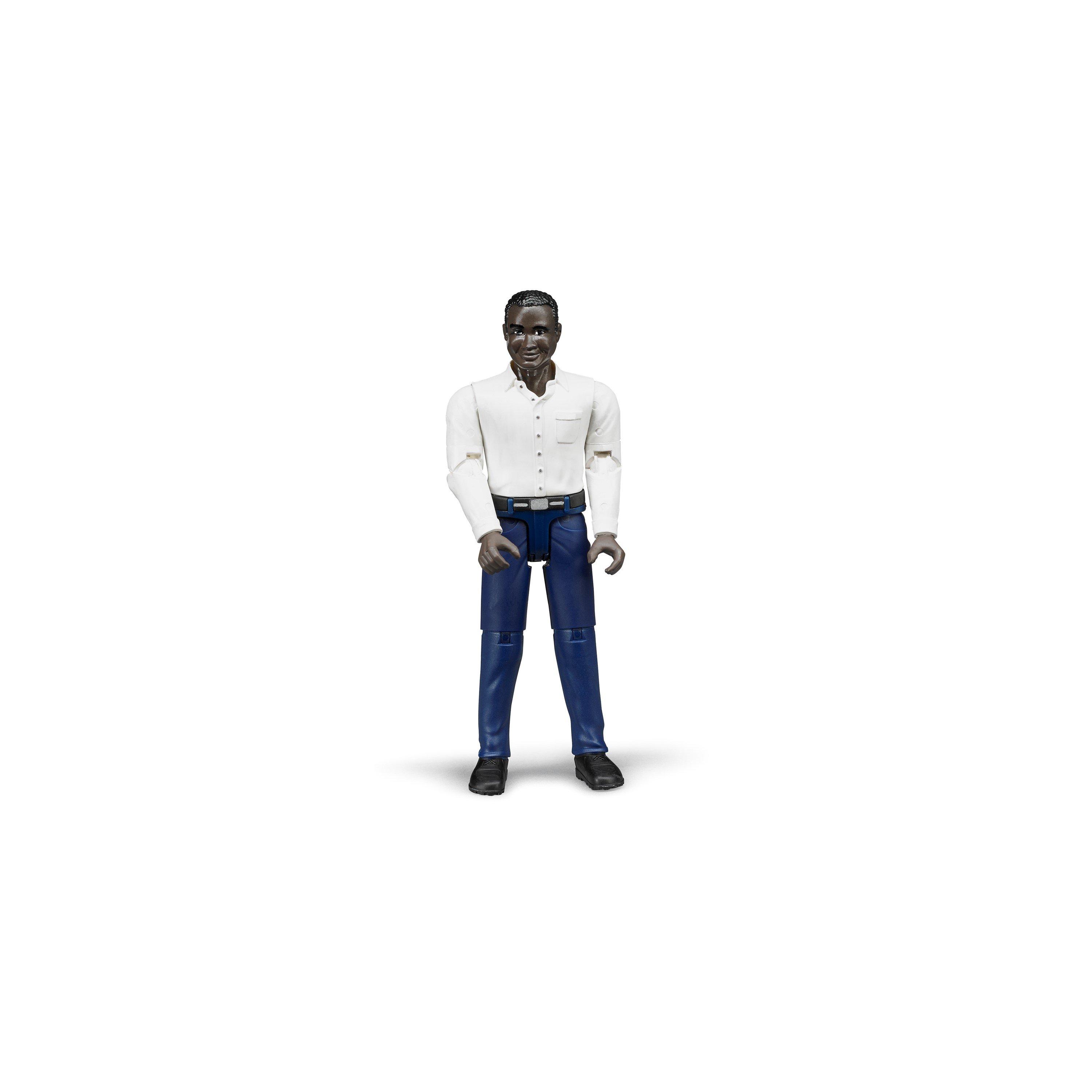 Multi - Bruder - Bruder 1:16 bworld Man dark skin darkblue jeans - 1