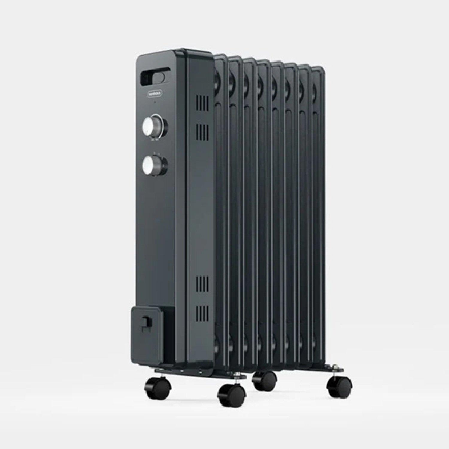 Vonhaus  9 Fin Oil Filled Radiator 2000W - Grey