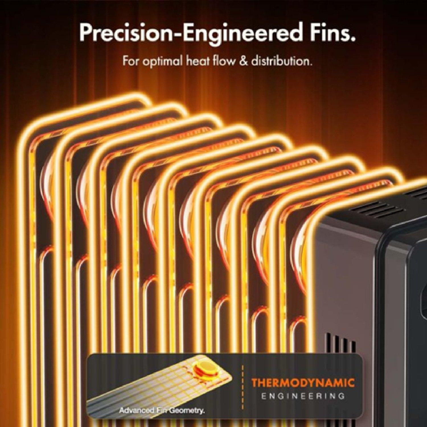 Grey - VonHaus - 9 Fin Oil Filled Radiator 2000W - 6