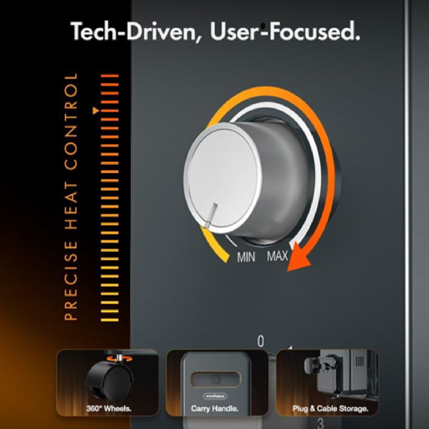 Grey - VonHaus - 9 Fin Oil Filled Radiator 2000W - 8