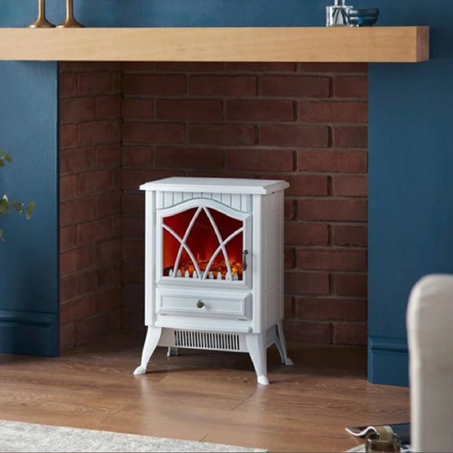 White - VonHaus - Black Stove Heater 1800W - 8