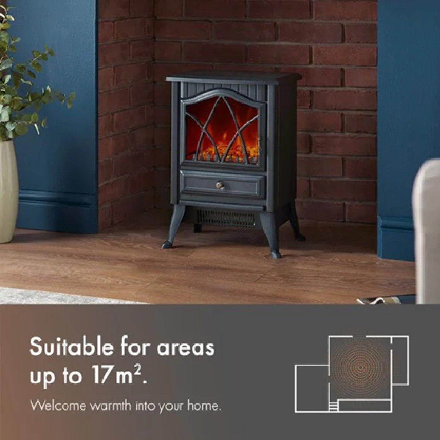 Black - VonHaus - Black Stove Heater 1800W - 6