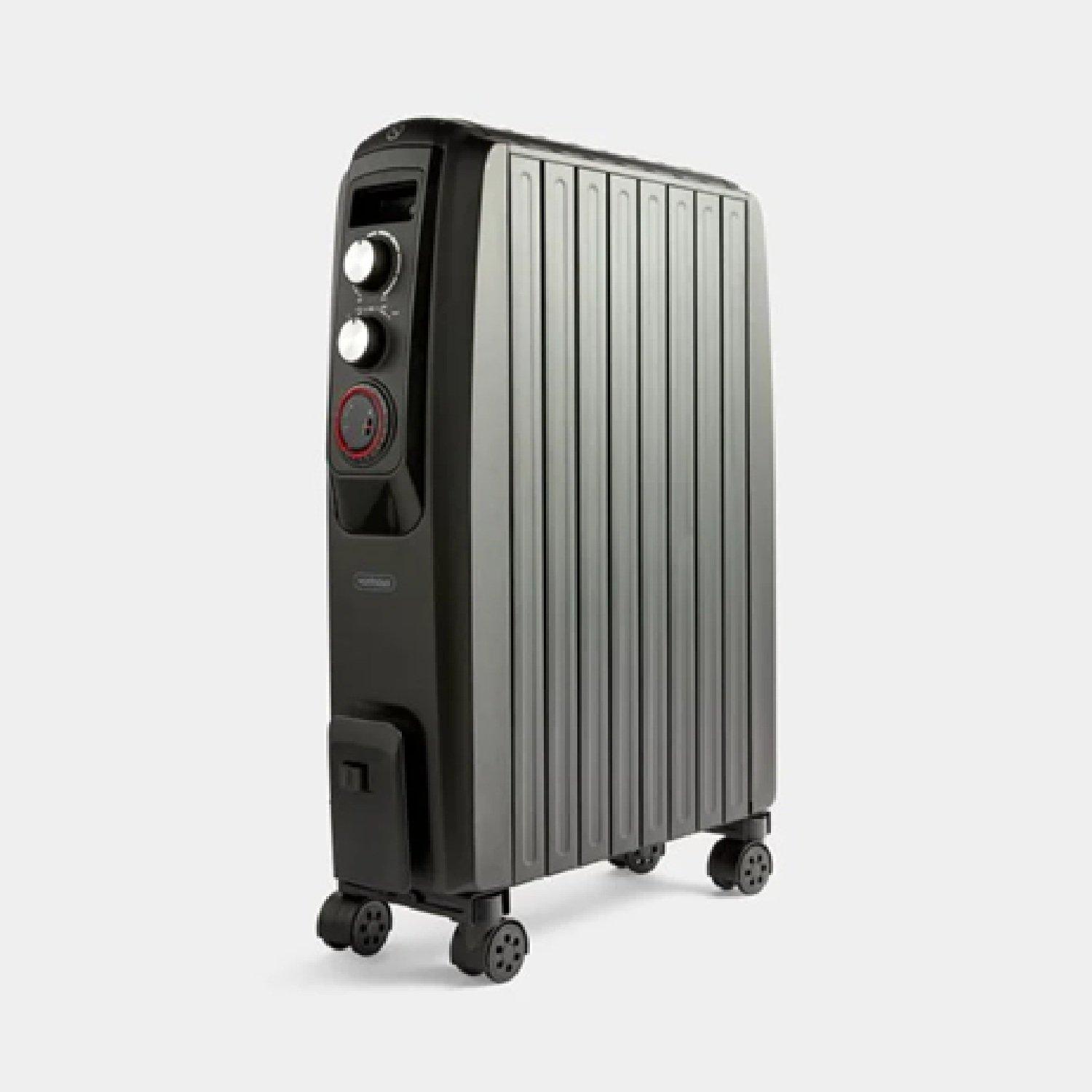 Black - VonHaus - Oil Filled Radiator with Closed Fins - 2000W - 1