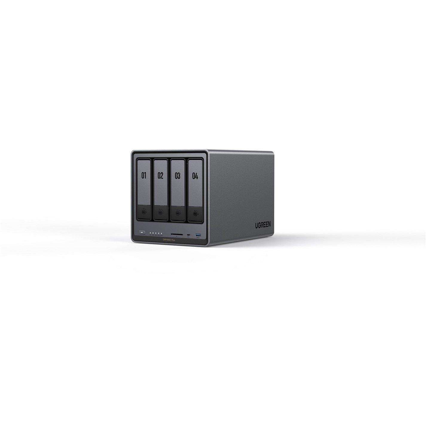 Black - UGREEN - NASync DXP4800 Plus (Diskless) UK Network Attached Storage - 1