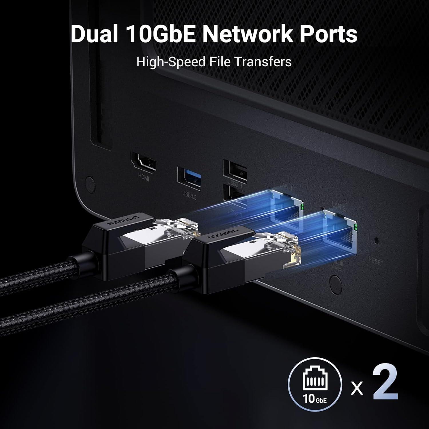 Black - UGREEN - NASync DXP6800 Pro Network Attached Storage - 3