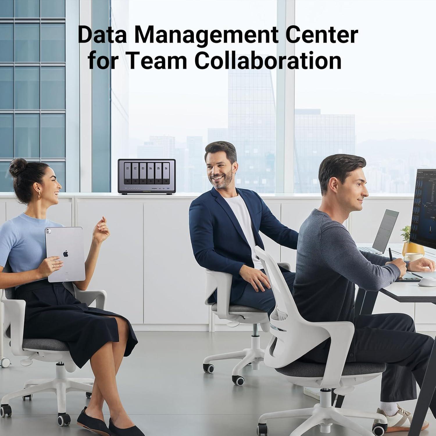 Black - UGREEN - NASync DXP6800 Pro Network Attached Storage - 6