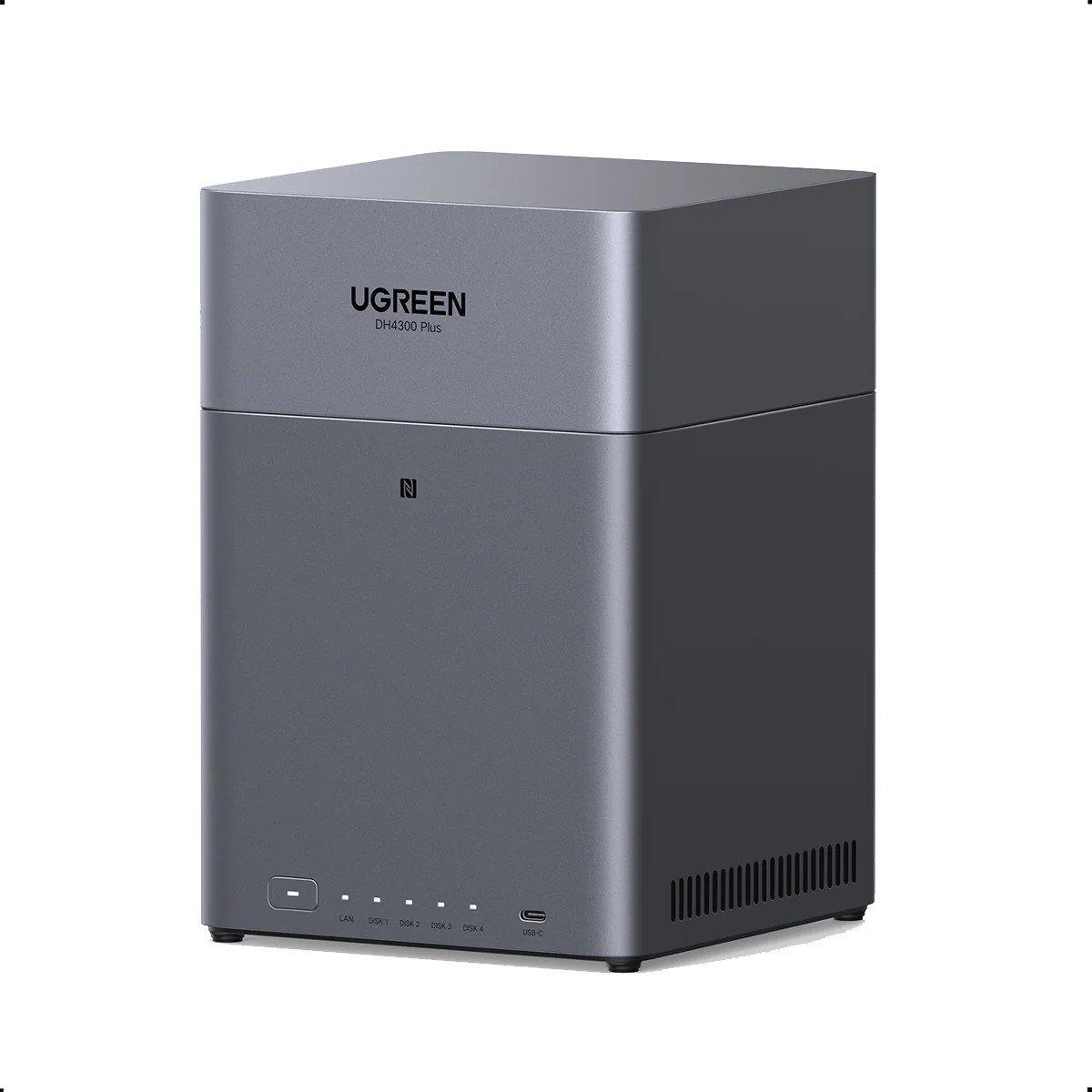 Black - UGREEN - NASync DH4300 Plus Grey Diskless UK + HDMI Cable (NAS) Network Attached Storage - 1