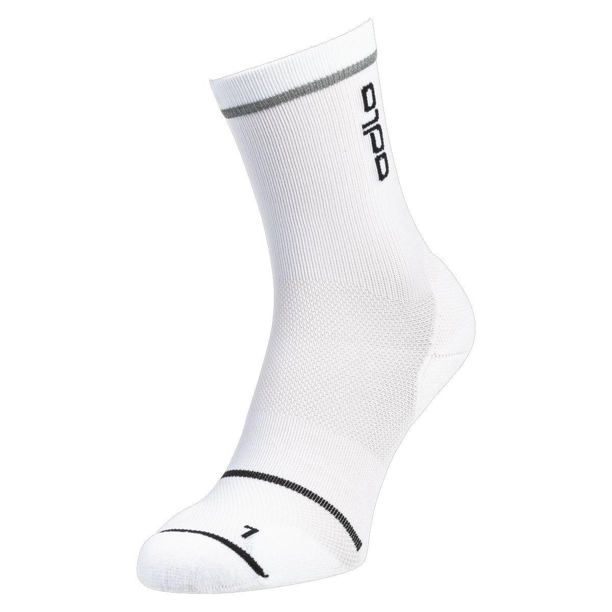 Odlo Men's Ceramicool Cycling Socks - White - Medium Jnr