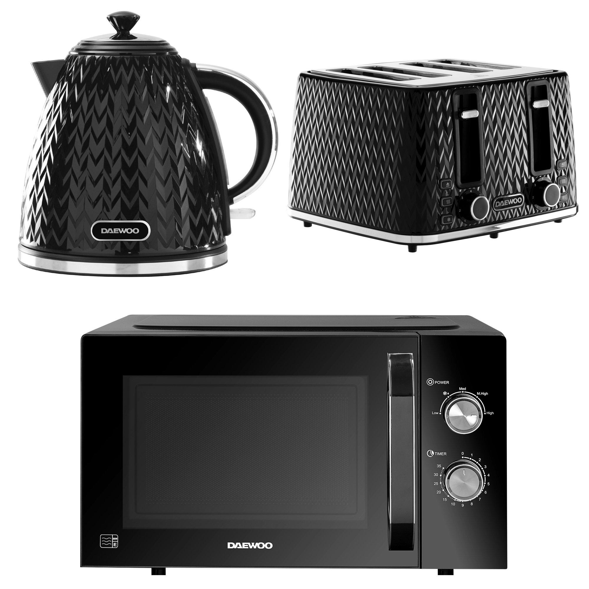 Black - Daewoo Electricals - ARGYLE TRIPLE PACK BLACK - 1