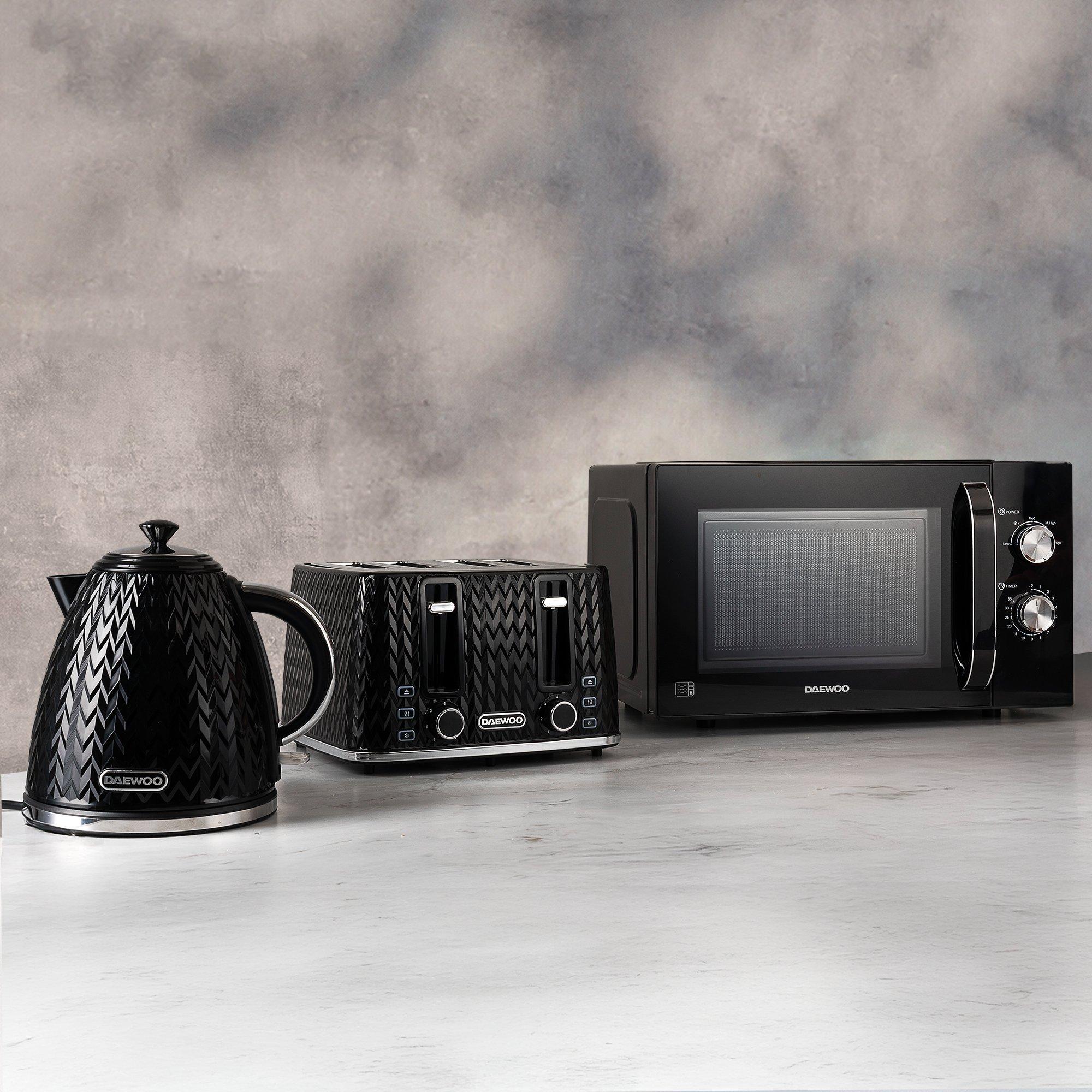 Black - Daewoo Electricals - ARGYLE TRIPLE PACK BLACK - 2