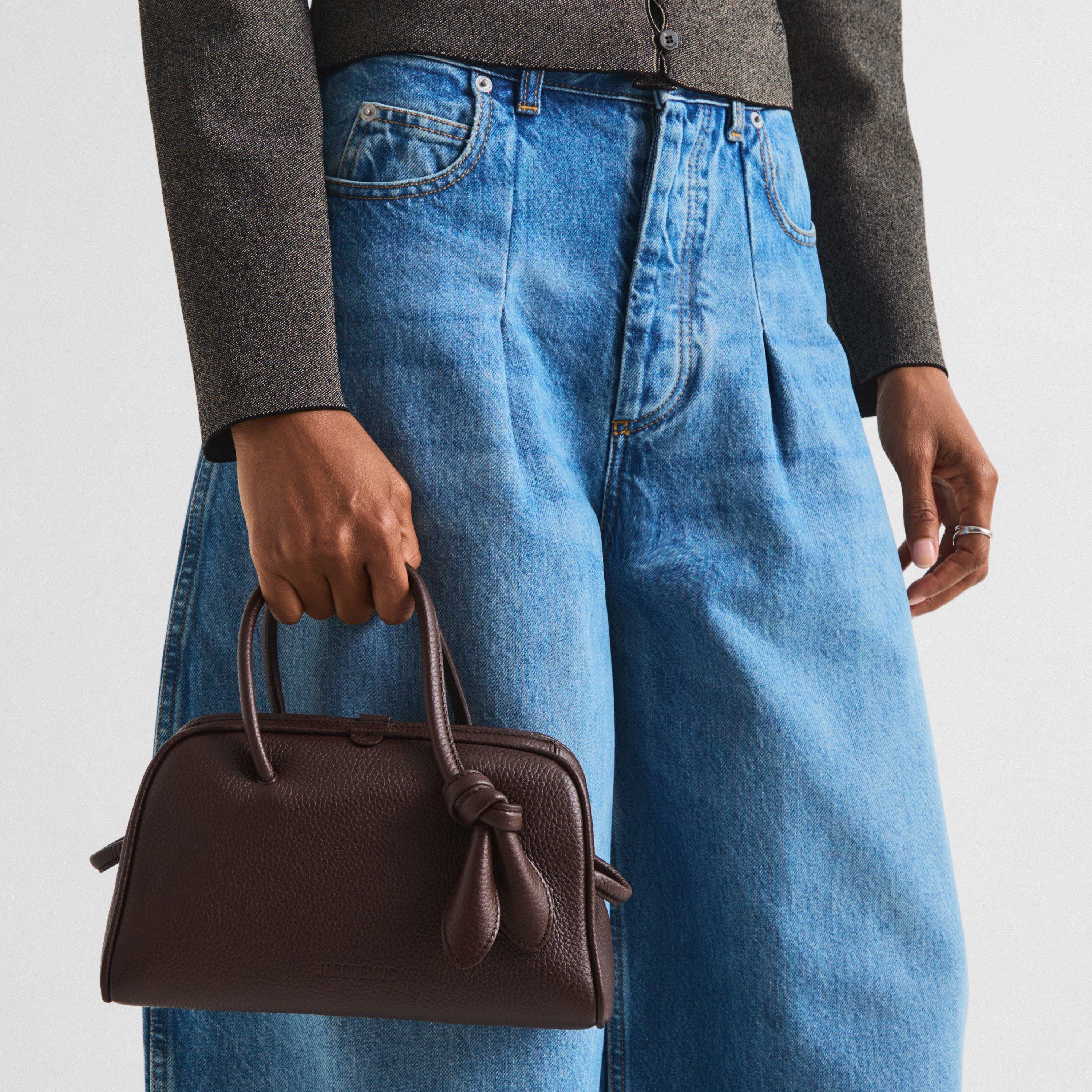 Dark Brown - Jacquemus - Women's Le Petit Turismo Top Handle Bag - 3
