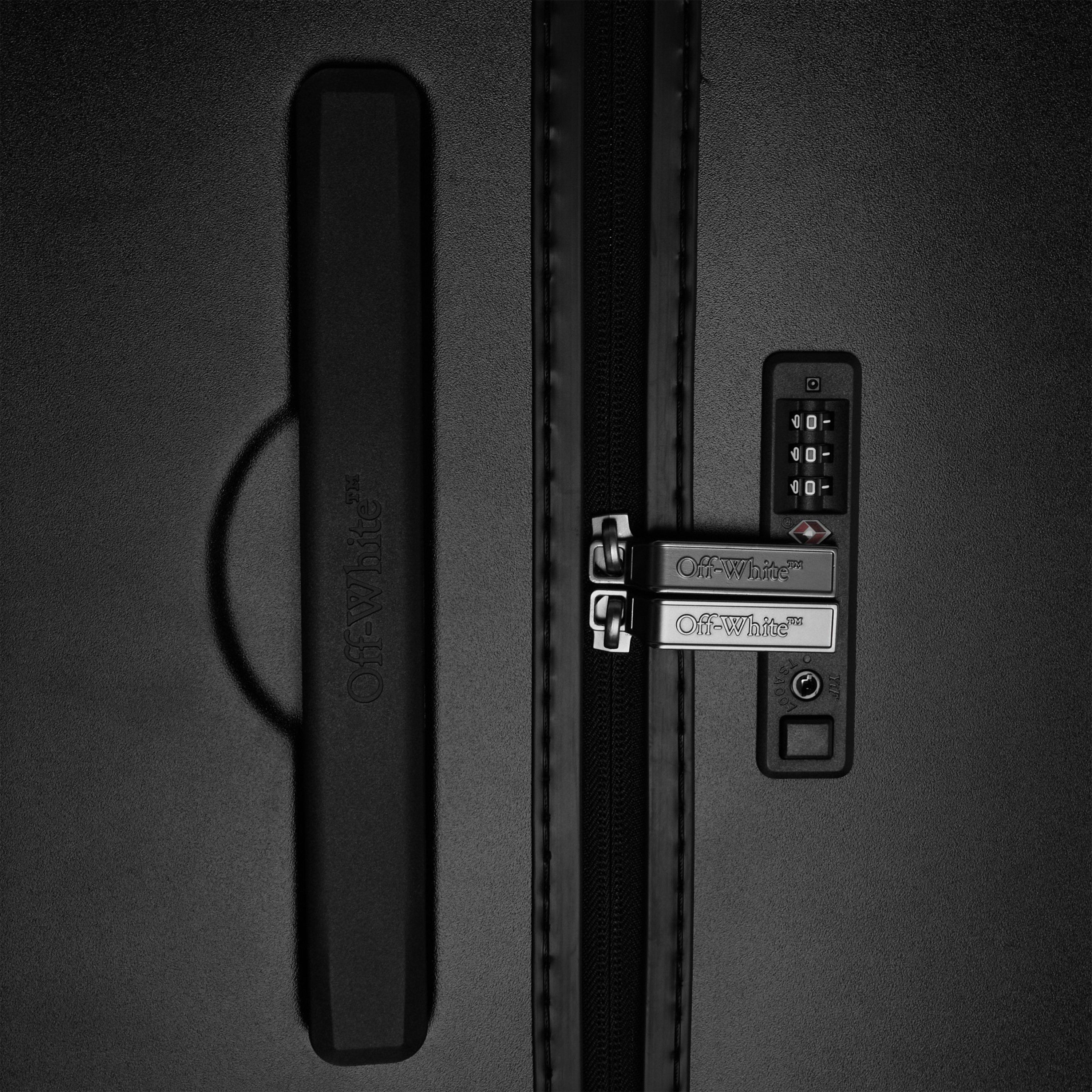 Black - Off White - Off Full Arrow Suitcase - 5