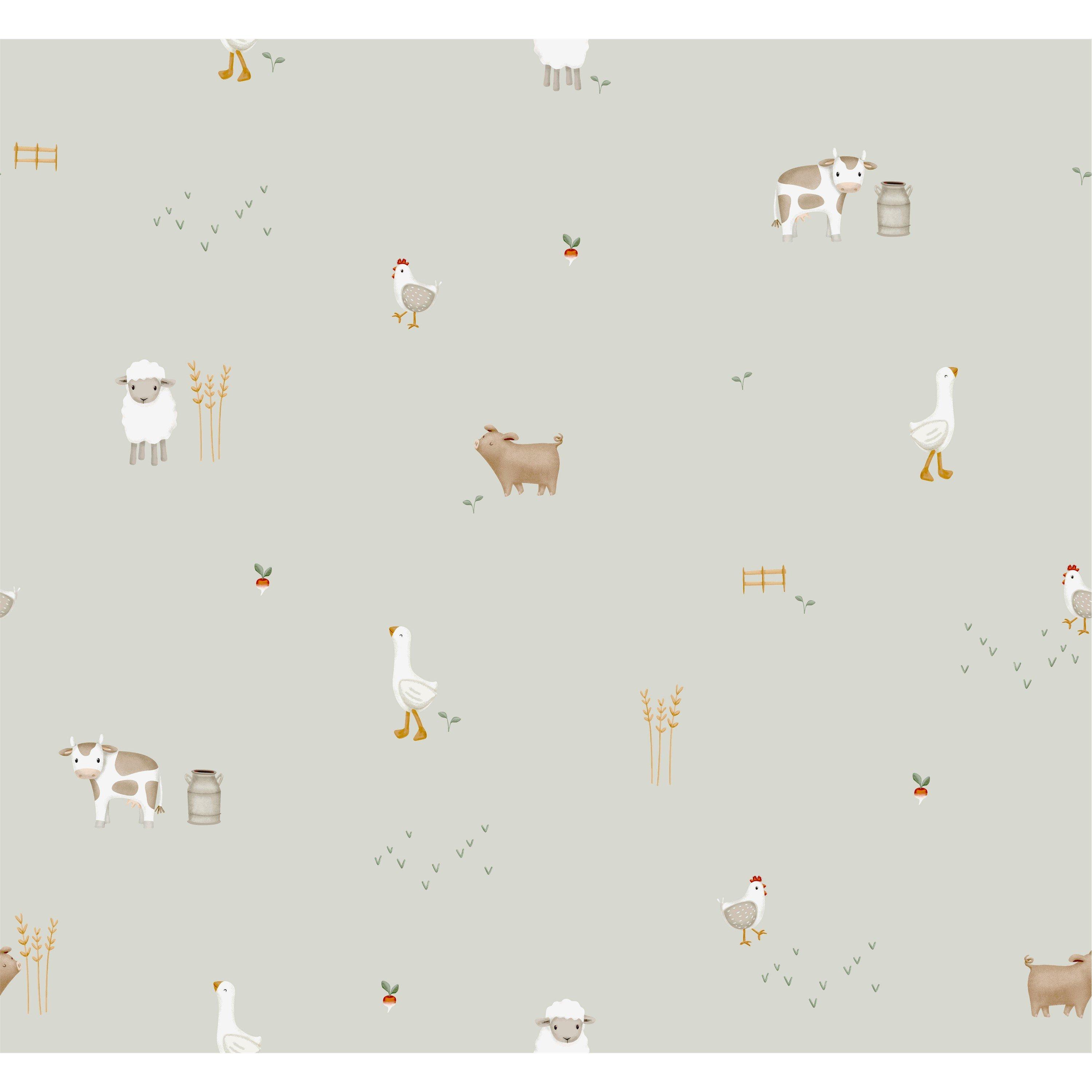 Multicoloured - Little Dutch - Little Farm Wallpaper - 2