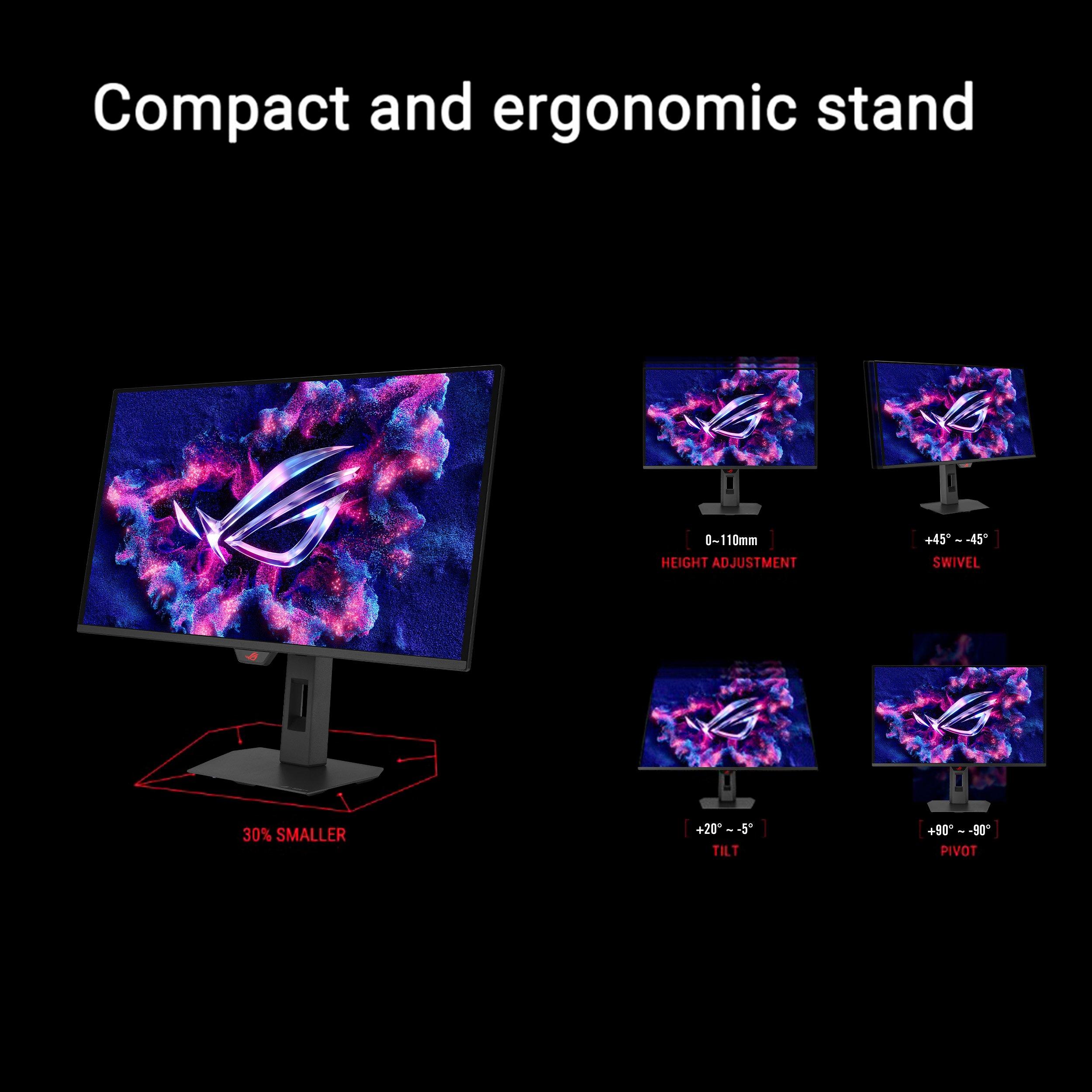 Black - ASUS - ASUS ROG Strix OLED XG27AQDNG gaming monitor - 13