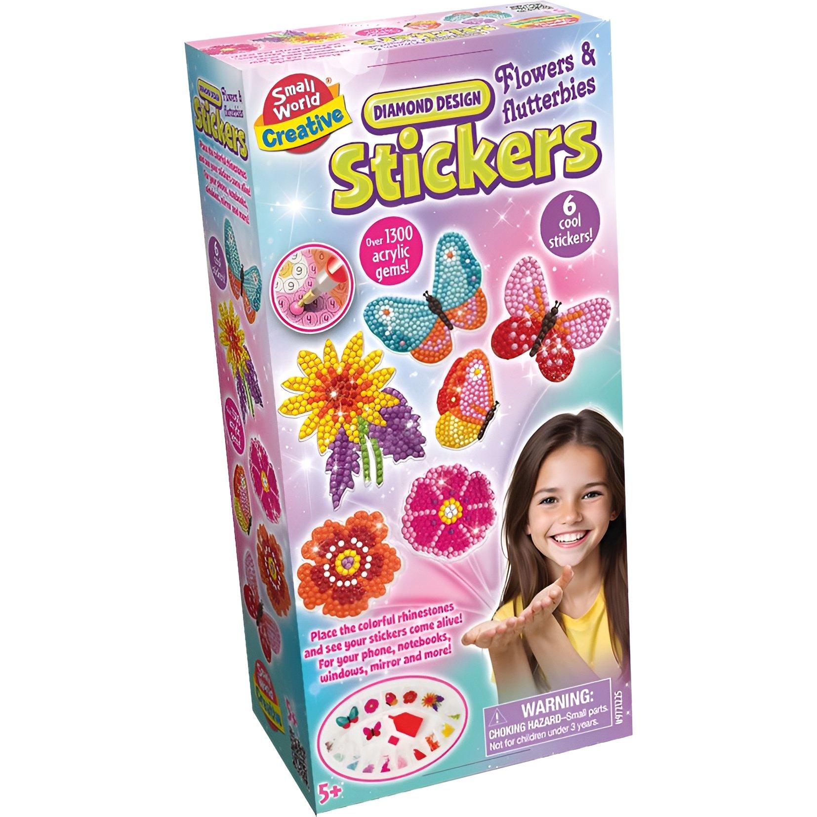 Multi - Small World Toys - Diamond Design Stickers Flowers And Flutterbies - 1