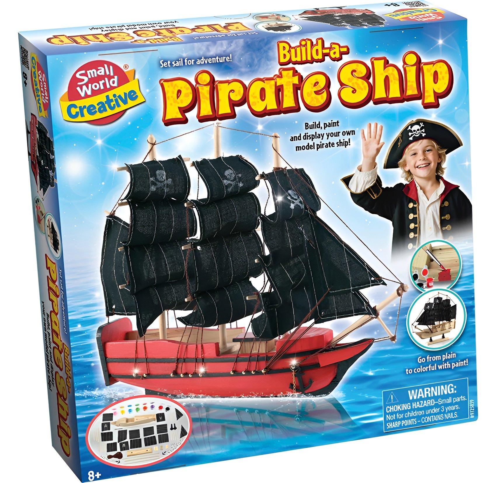 Small World Toys  Kids Build-A-Pirate Ship - 