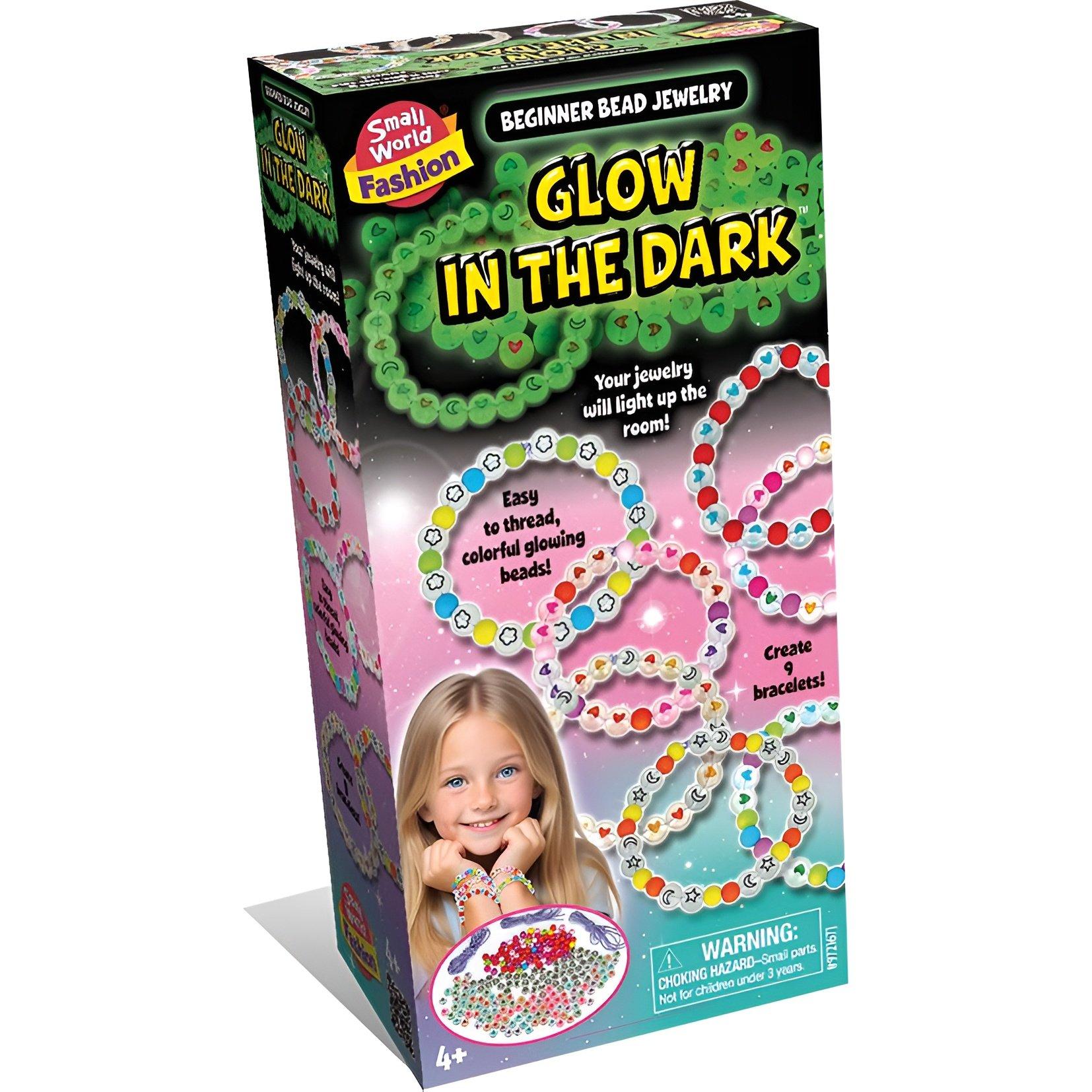 Small World Toys  Kids Beginner Bead Jewelry Glow In The Dark - 