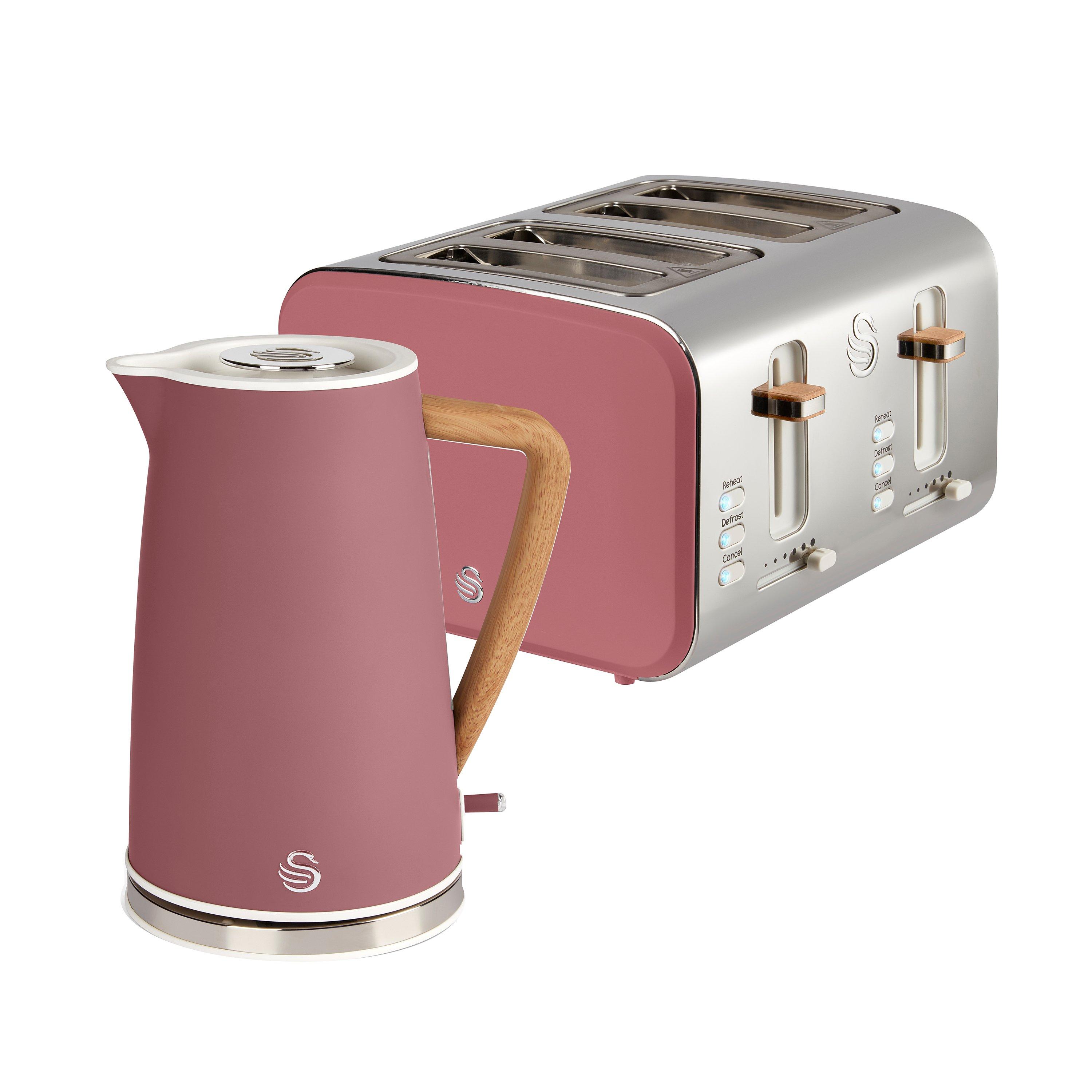 Fuchsia Rose - Swan - Swan Nordic - Kettle & 4 Slice Toaster - F - 1