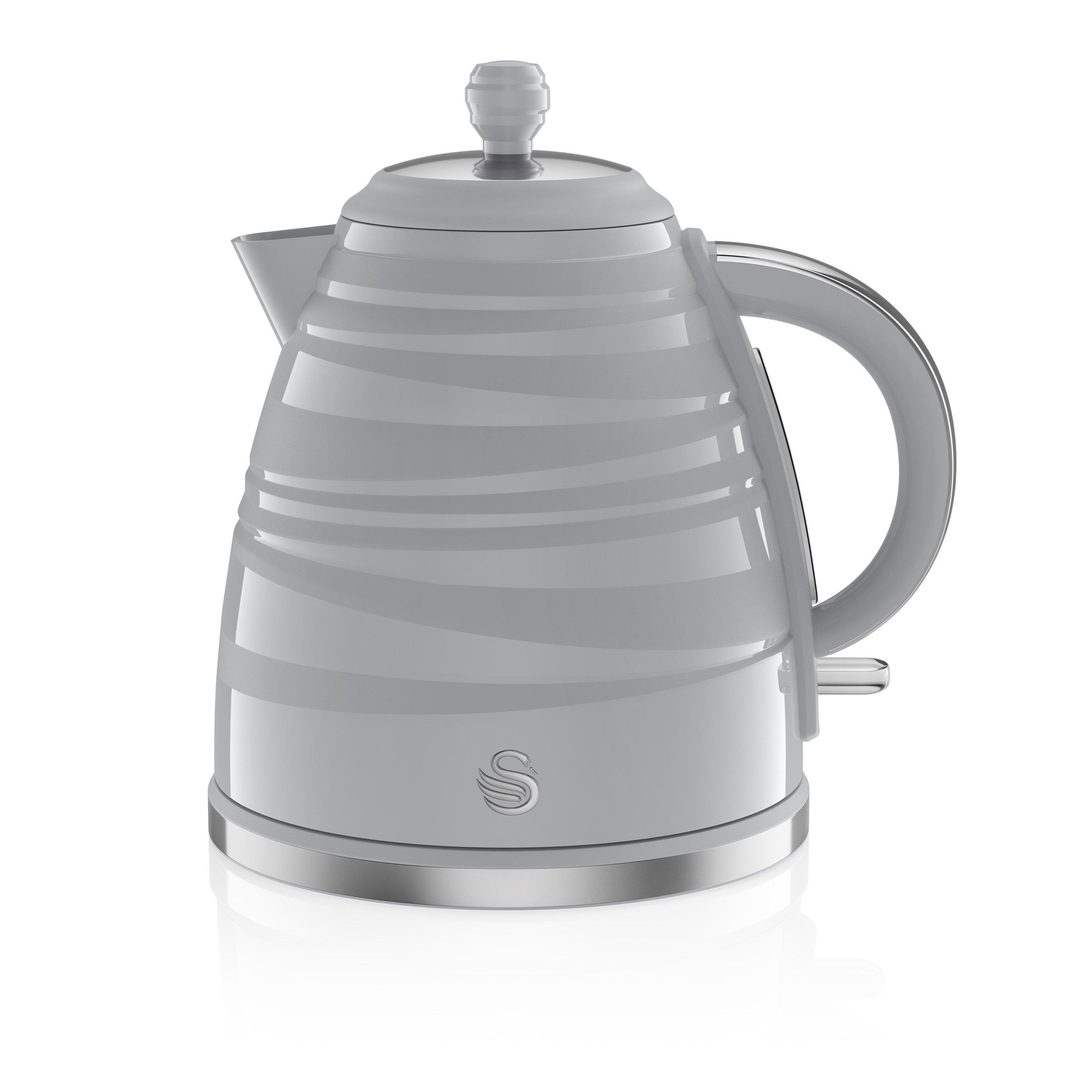 Grey - Swan - Symphony 1.7L Kettle and Toaster - 2
