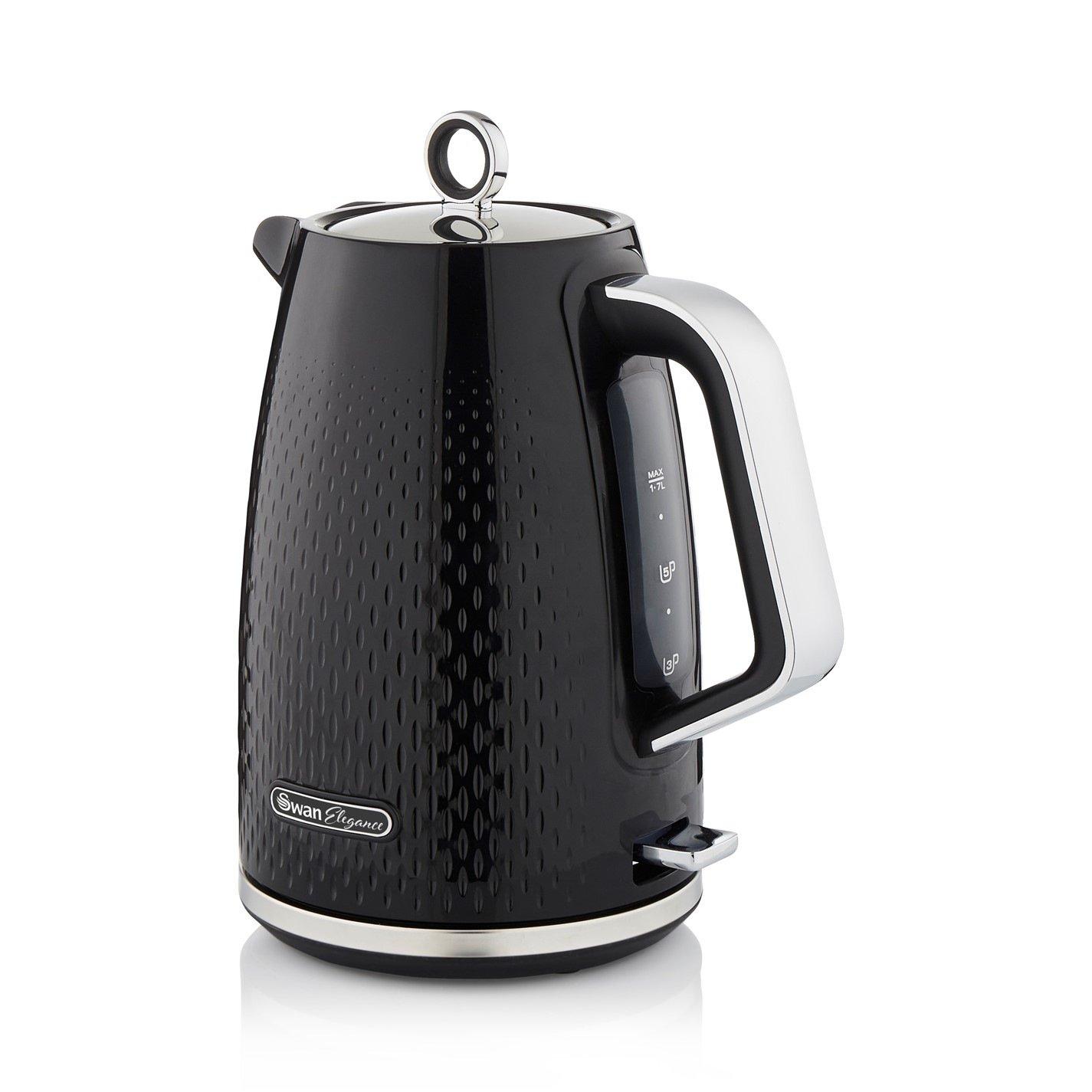 Black - Swan - Swan Elegance - Kettle & 4 Slice Toaster - Black - 2