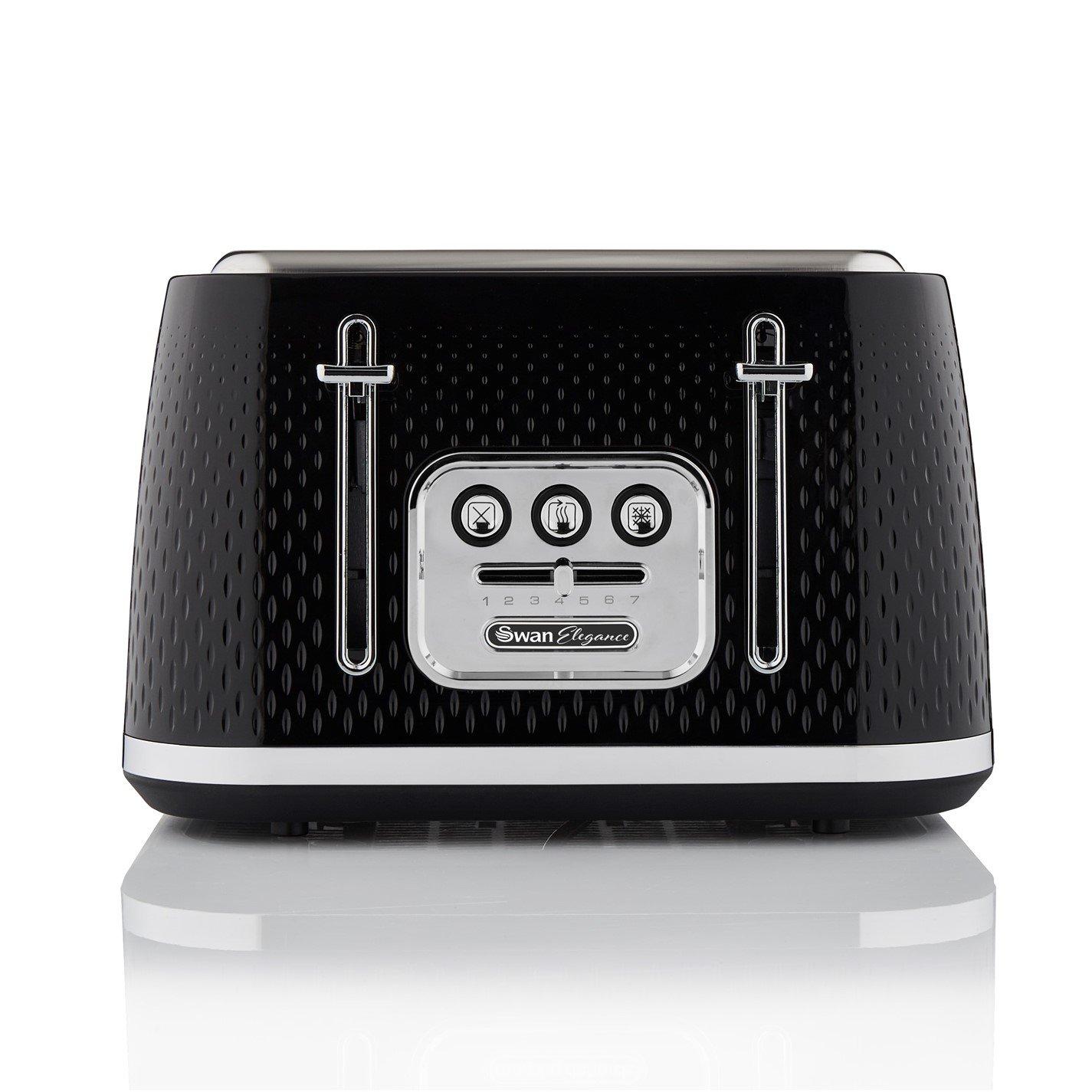 Black - Swan - Swan Elegance - Kettle & 4 Slice Toaster - Black - 5