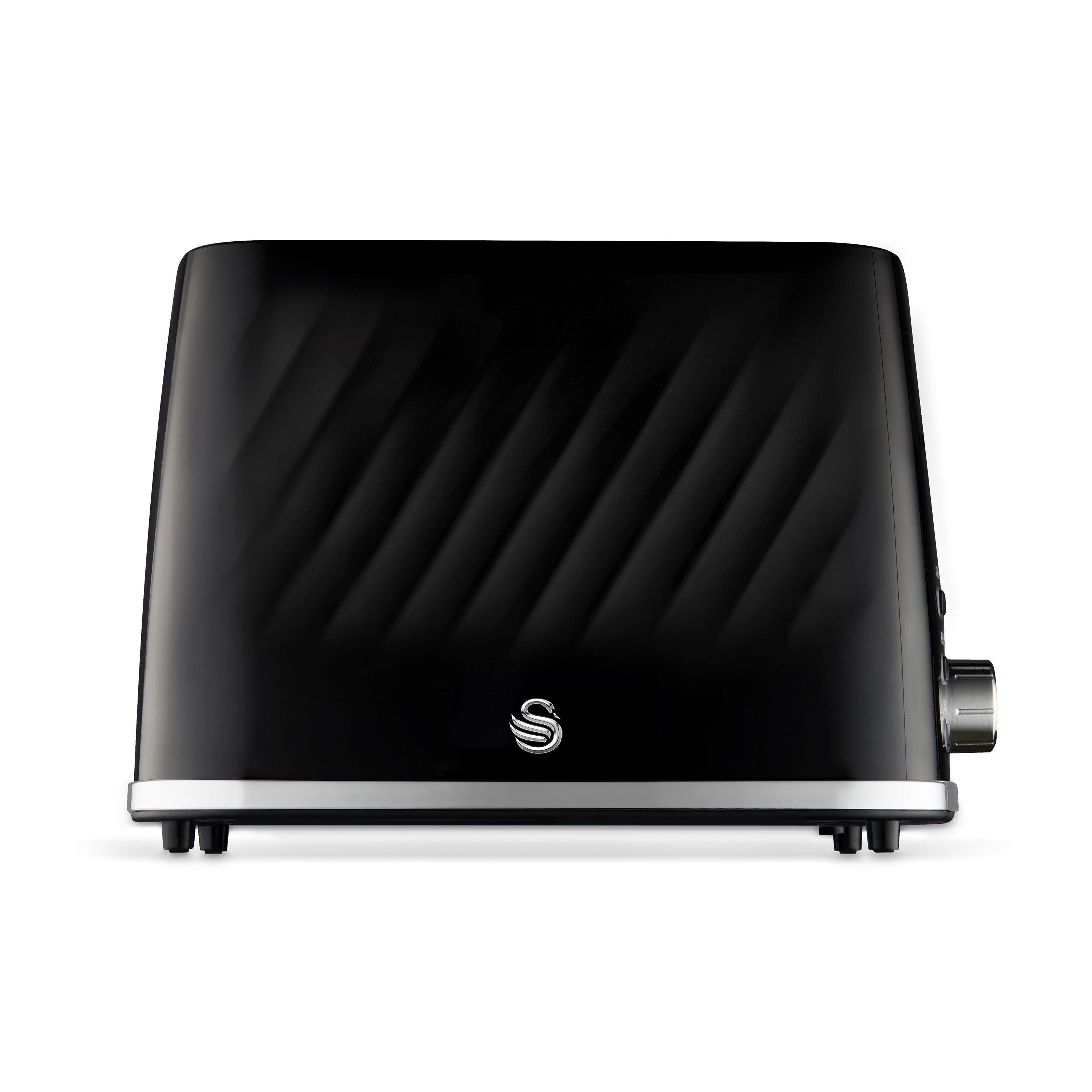 Black - Swan - Windsor Kettle & 2 Slice Toaster - Black - 6