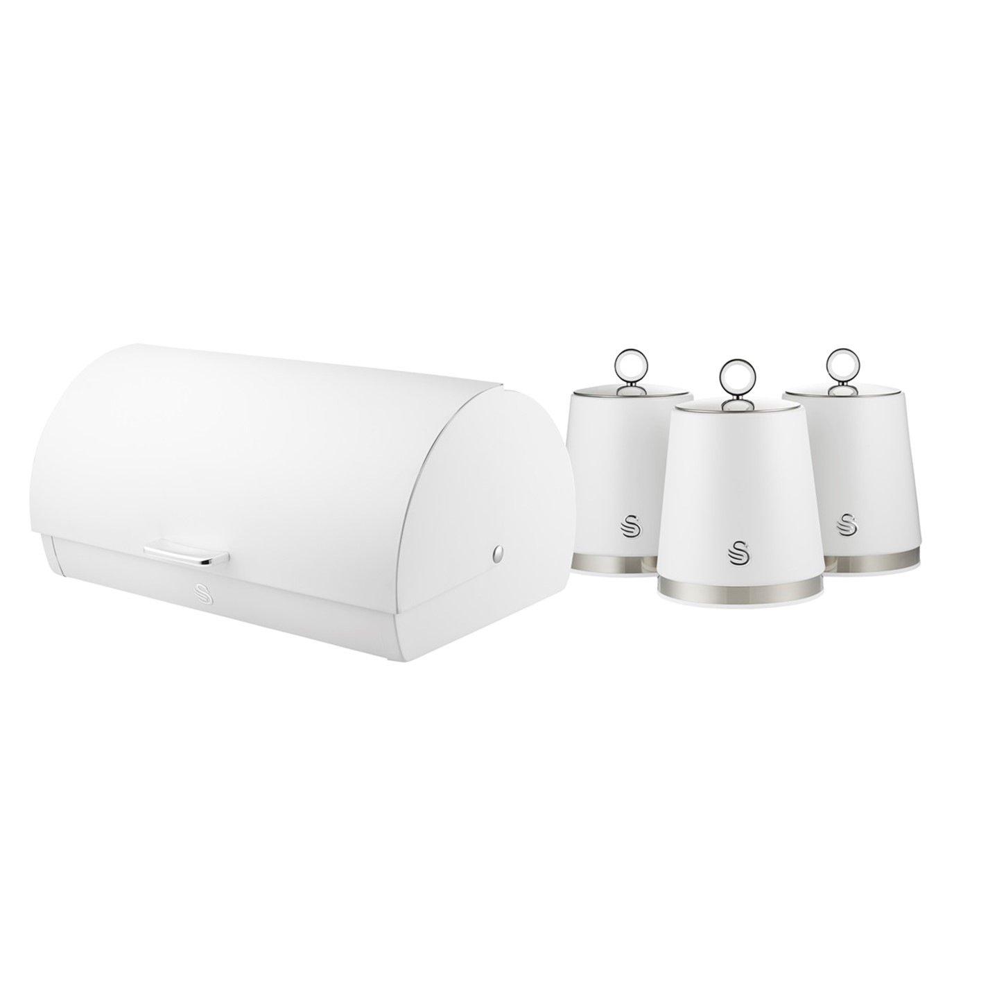 None - Swan - Serenity Set of 3 Canisters and Breadbin - 1