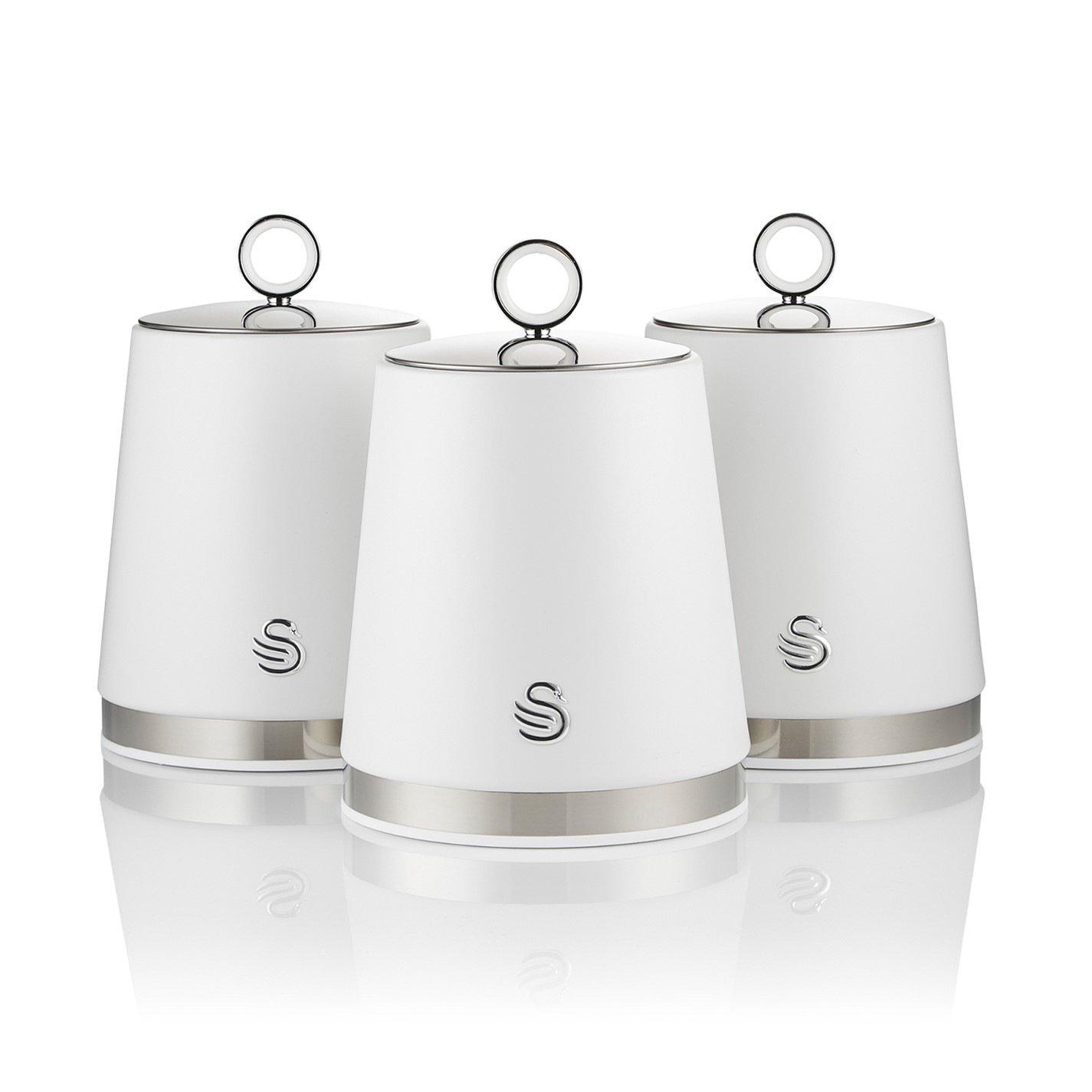 None - Swan - Serenity Set of 3 Canisters and Breadbin - 4