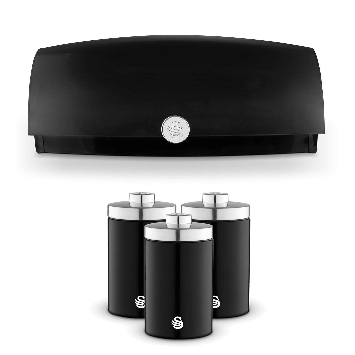 None - Swan - Townhouse Set of 3 Canisters and Bread bin - 1