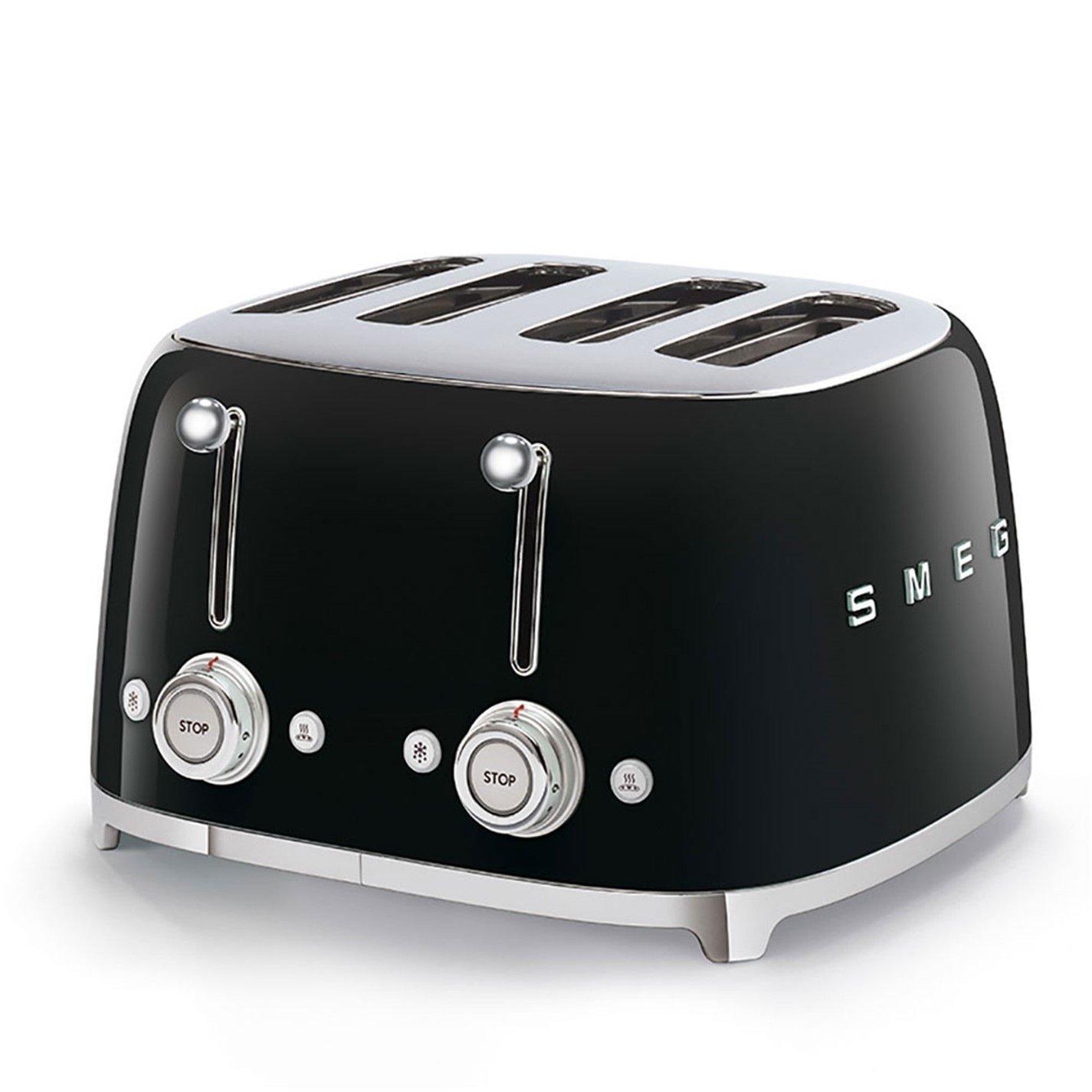 Black - Smeg - 50s Style Kettle and 4 Slice Toaster - 2
