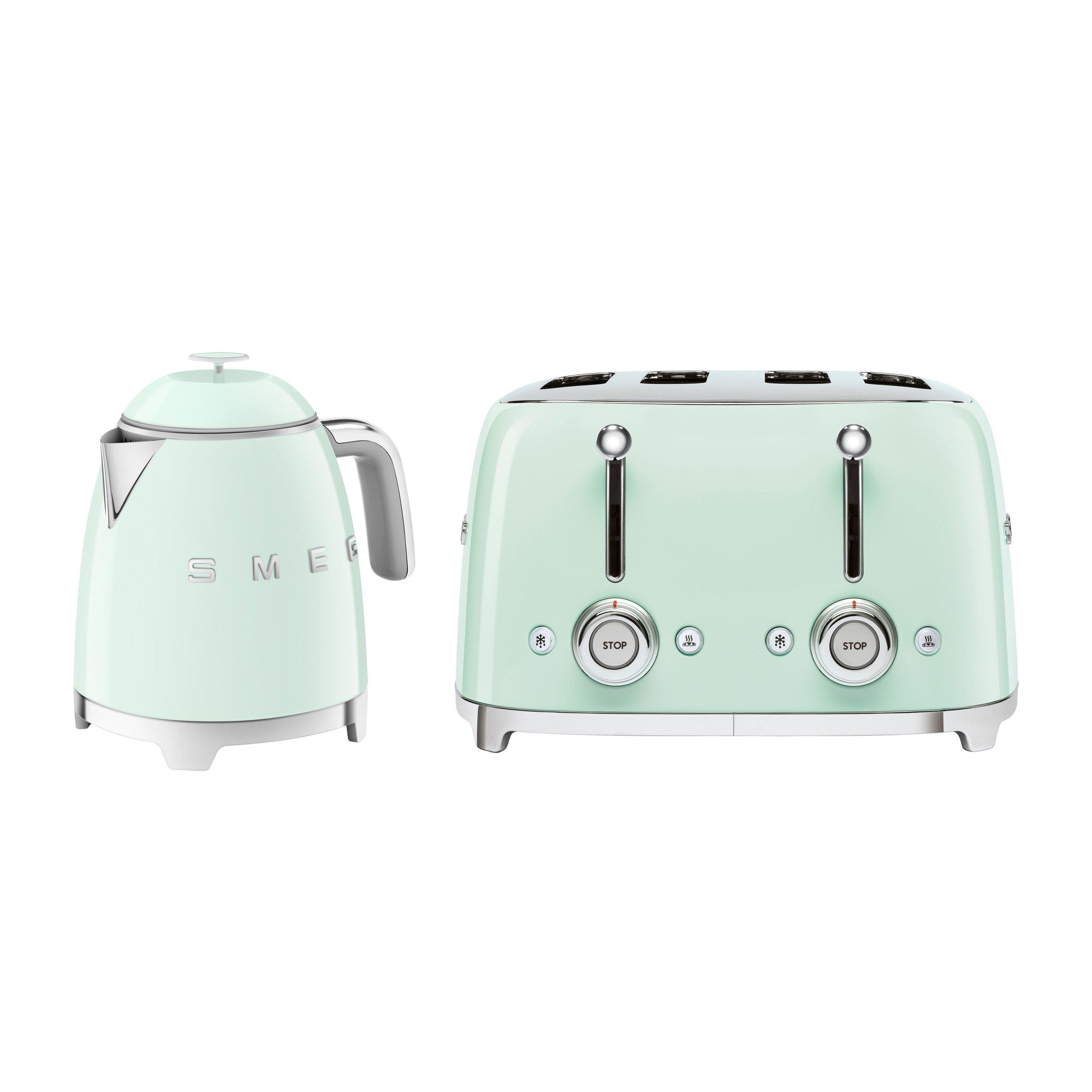 Pastel Green - Smeg - 50s Style Mini Kettle and Toaster - 1