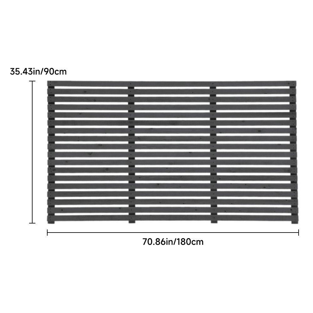 Grey - Breeins - 180cm Wide Garden Privacy Wood Fence - 4