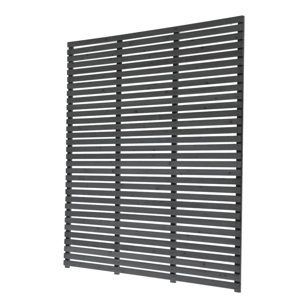 Grey - Breeins - 180cm Wide Garden Privacy Wood Fence - 7
