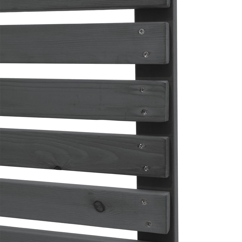 Grey - Breeins - 180cm Wide Garden Privacy Wood Fence - 8