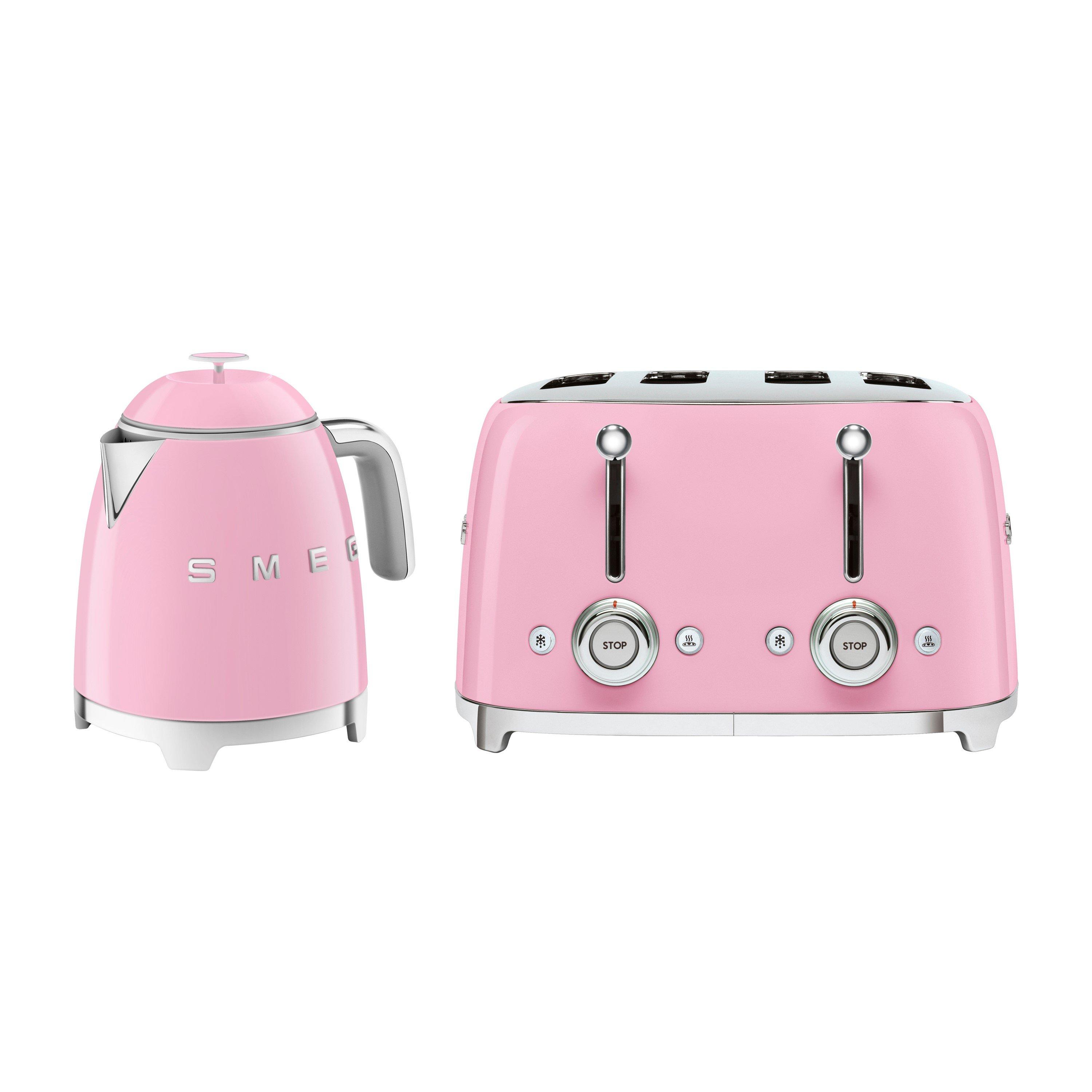 Smeg  50S Style Mini Kettle And Toaster - Pastel Pink - Medium