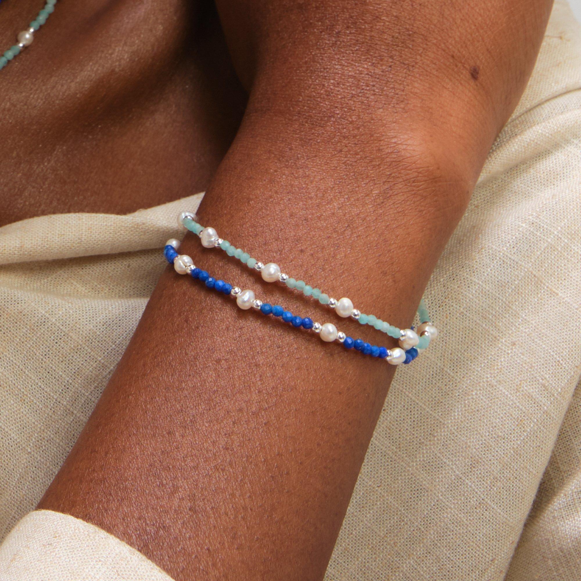 Silver - Inicio - Silver Plated Turquoise Bracelet - Gift Pouch - 3