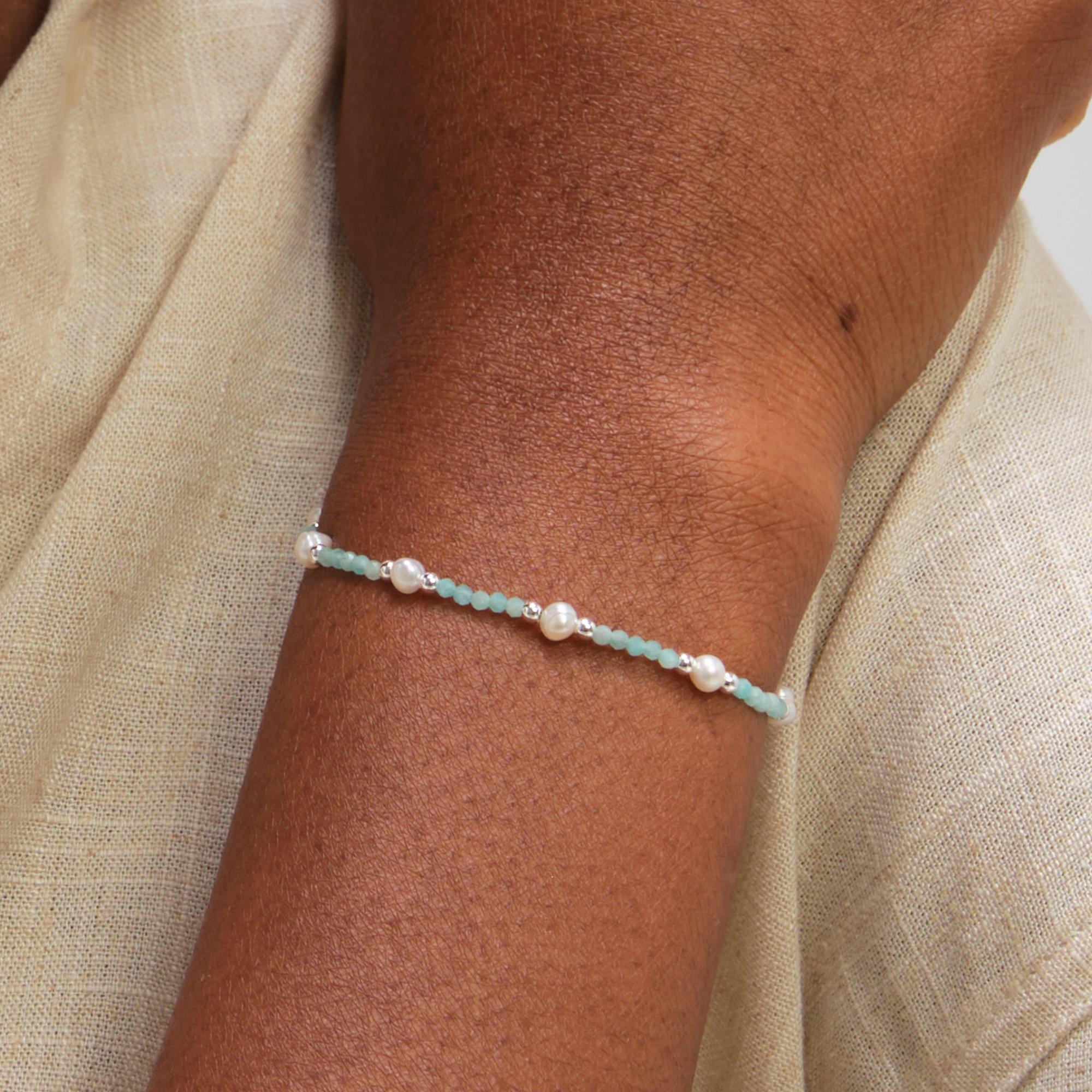 Silver - Inicio - Silver Plated Turquoise Bracelet - Gift Pouch - 4